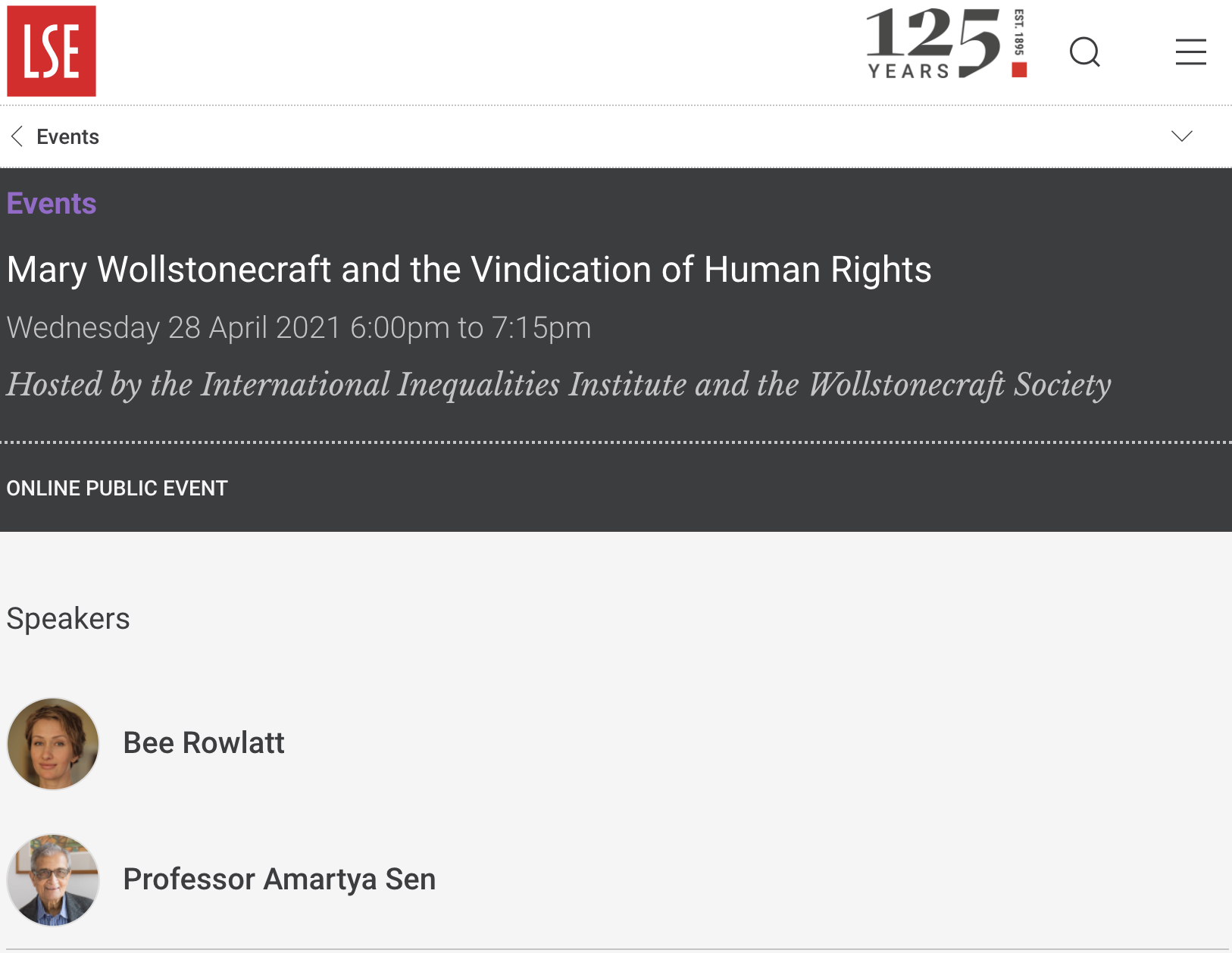 Sign up for the inaugural Wollstonecraft Society Lecture