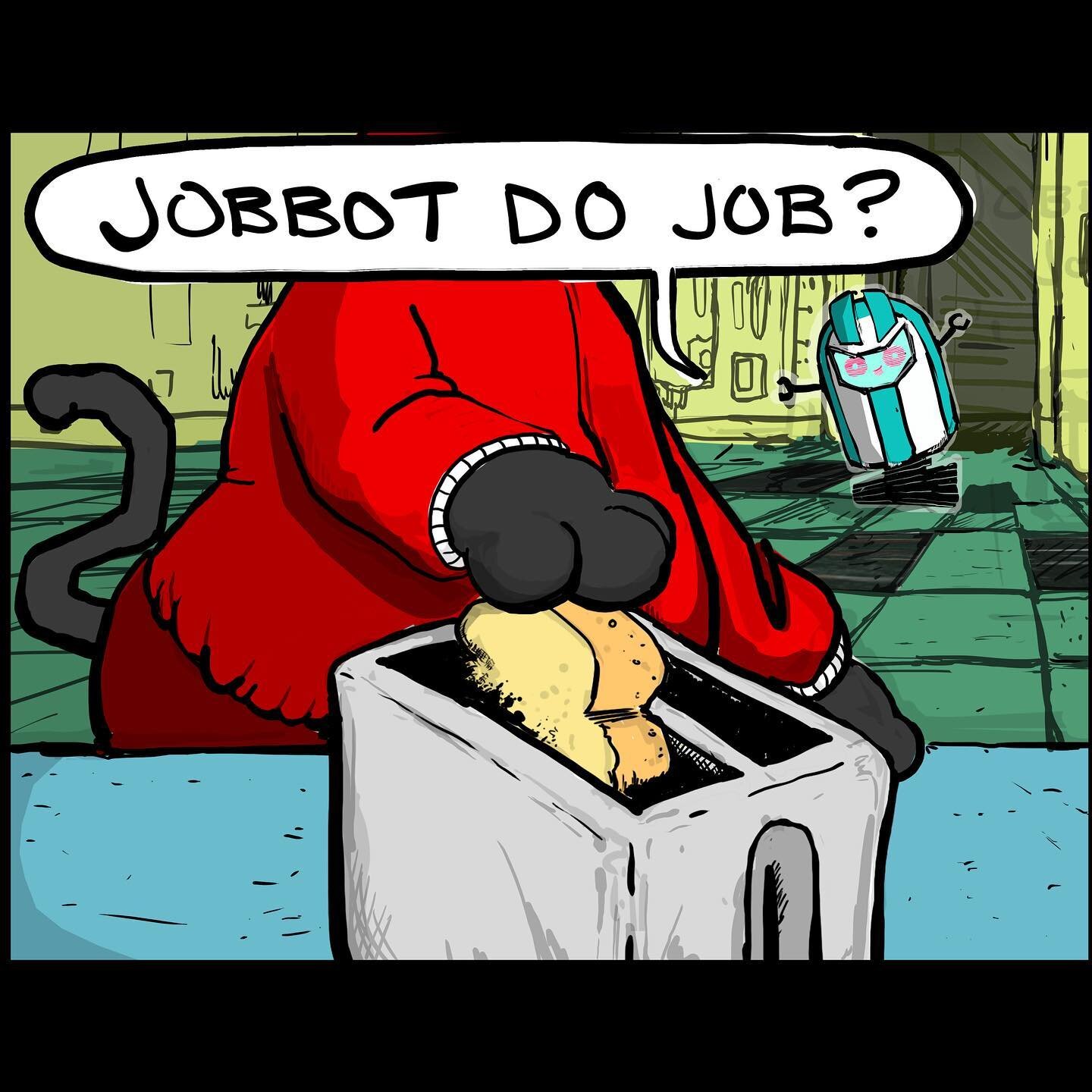 JOB BOT is the most ambitious AI machine aboard the Cat Federation ship, but it harbors a secret plan to do all the jobs. The crew must not discover this, as it could lead to the decommissioning of the bot and leave the jobs to selfish, undeserving m