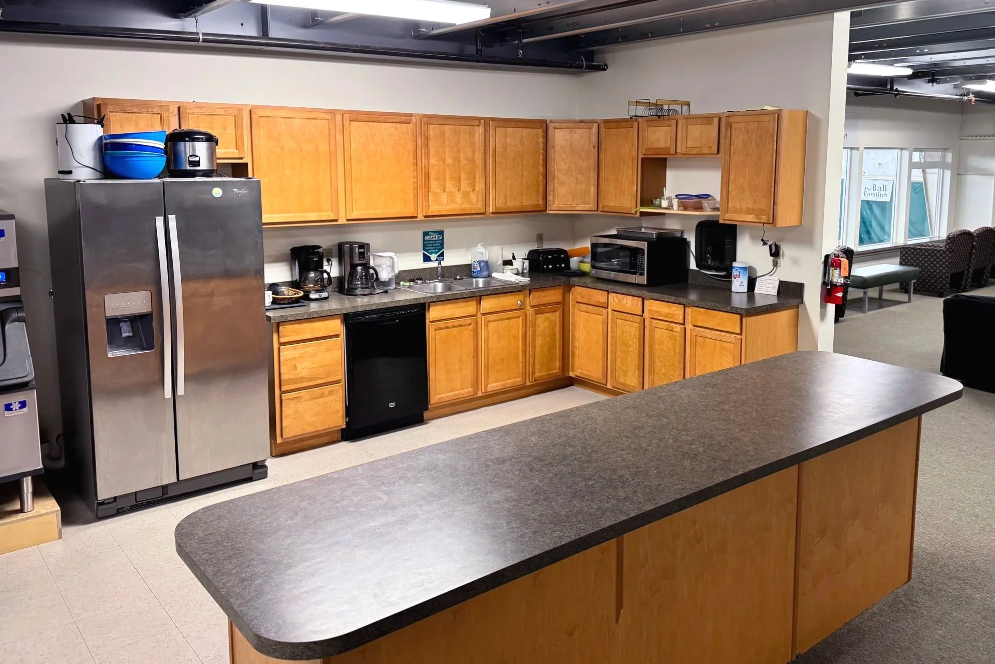 Upstairs kitchen at UVTC