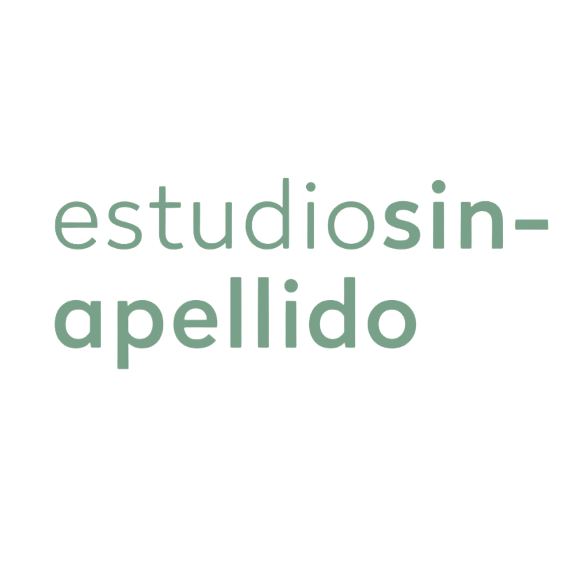 Palabra en letras grandes y en color verde que dice 'estudiosin-apellido'.