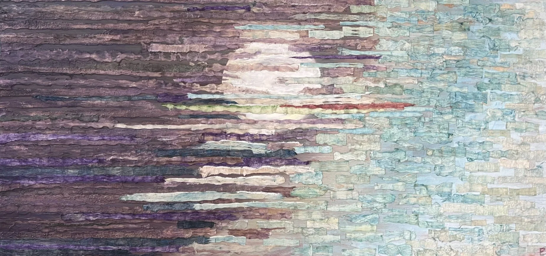 "Moonshadow" Wood Panel - 17 x 36