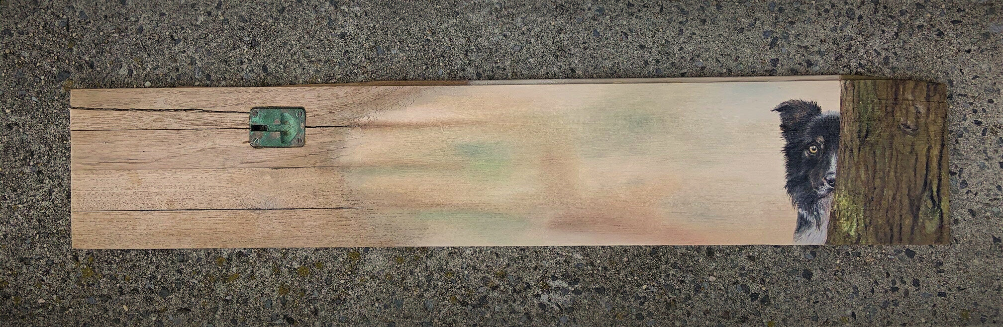 Untitled - Oil on reclaimed wood - 7 x 39