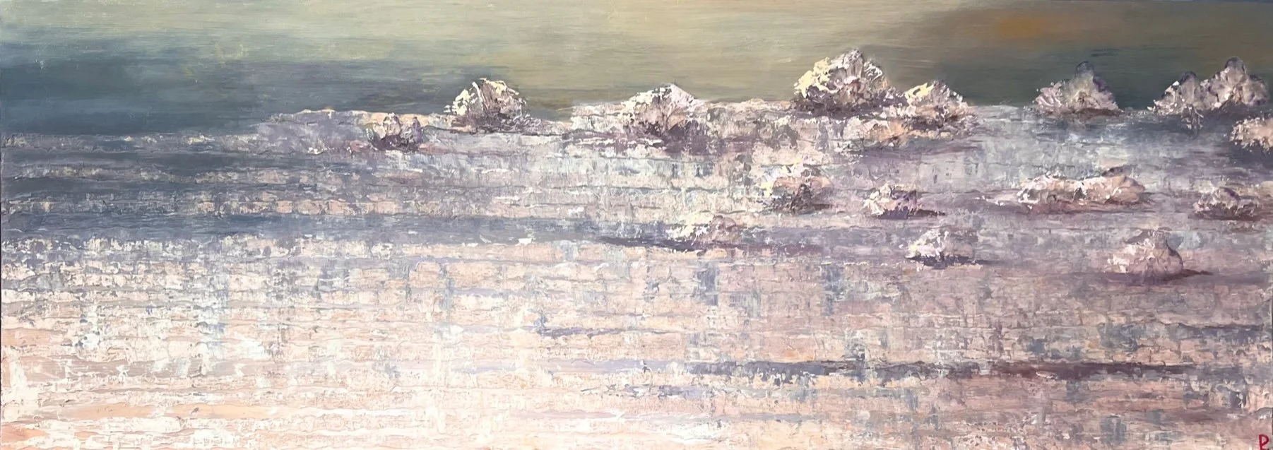 "Floating Orchids" - Wood - 17 x 48