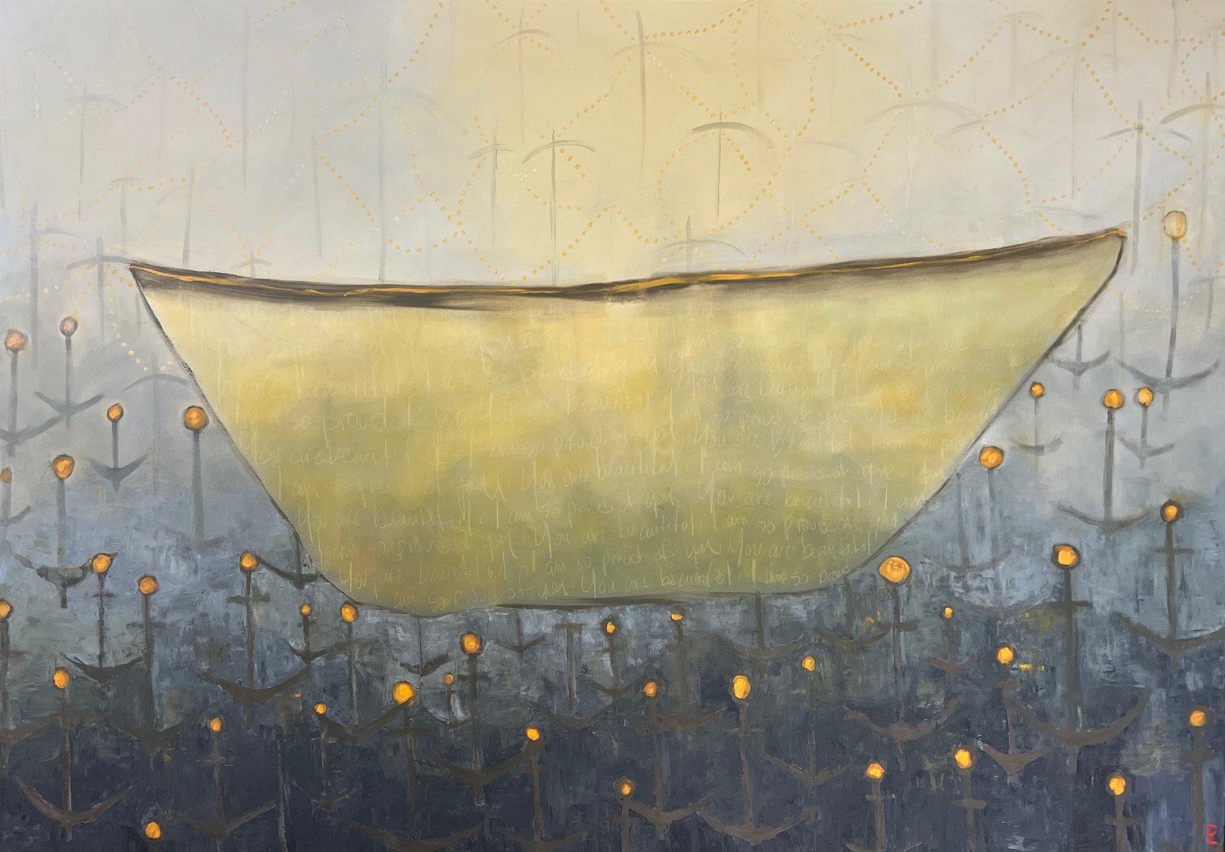 "10:42" - Oil/Cold Wax on Canvas - 42 x 60