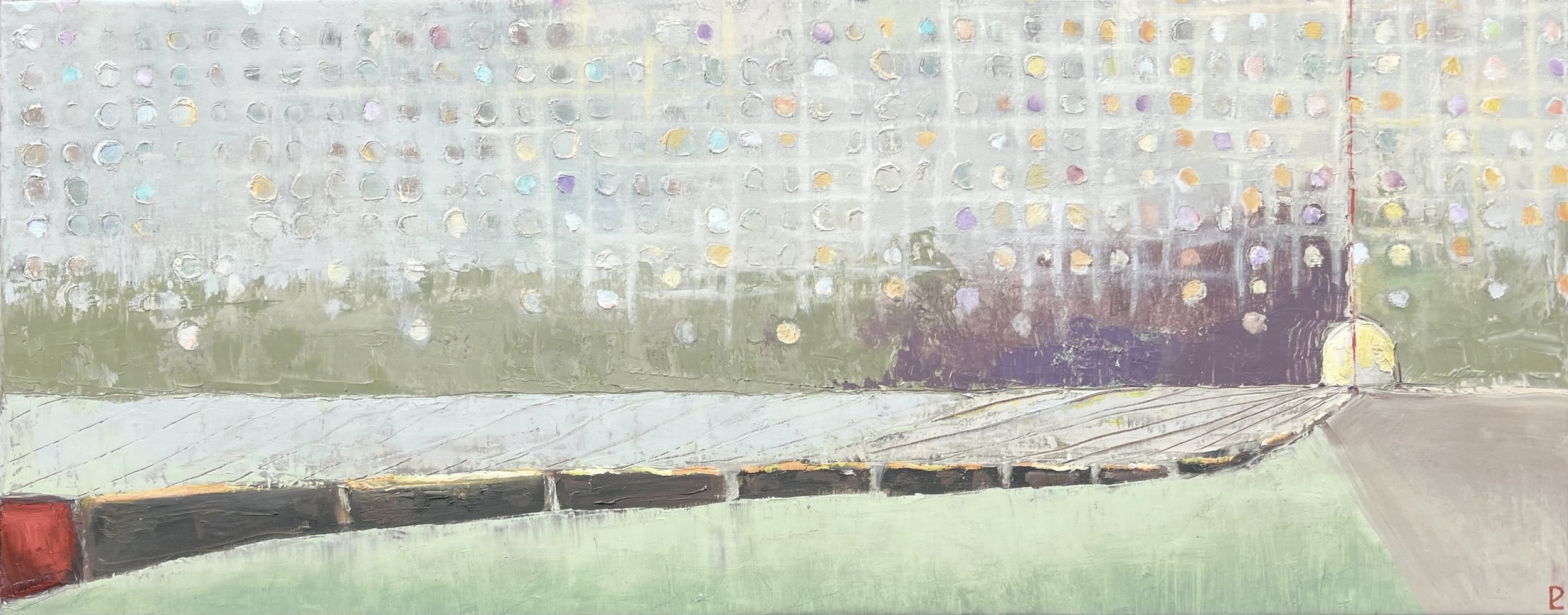 "Northbound Train" - Oil/Cold Wax on Canvas - 16 x 41