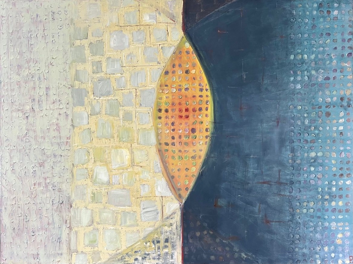 "A Window Open Between Us" - Oil/Cold Wax on Canvas - 36 x 48