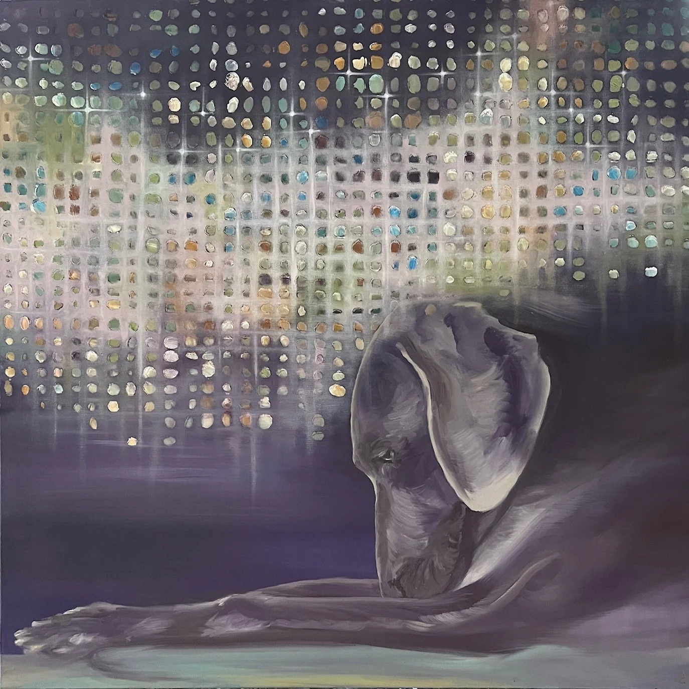 "God Spelled Backward" - Oil/Cold Wax on Canvas - 36 x 36