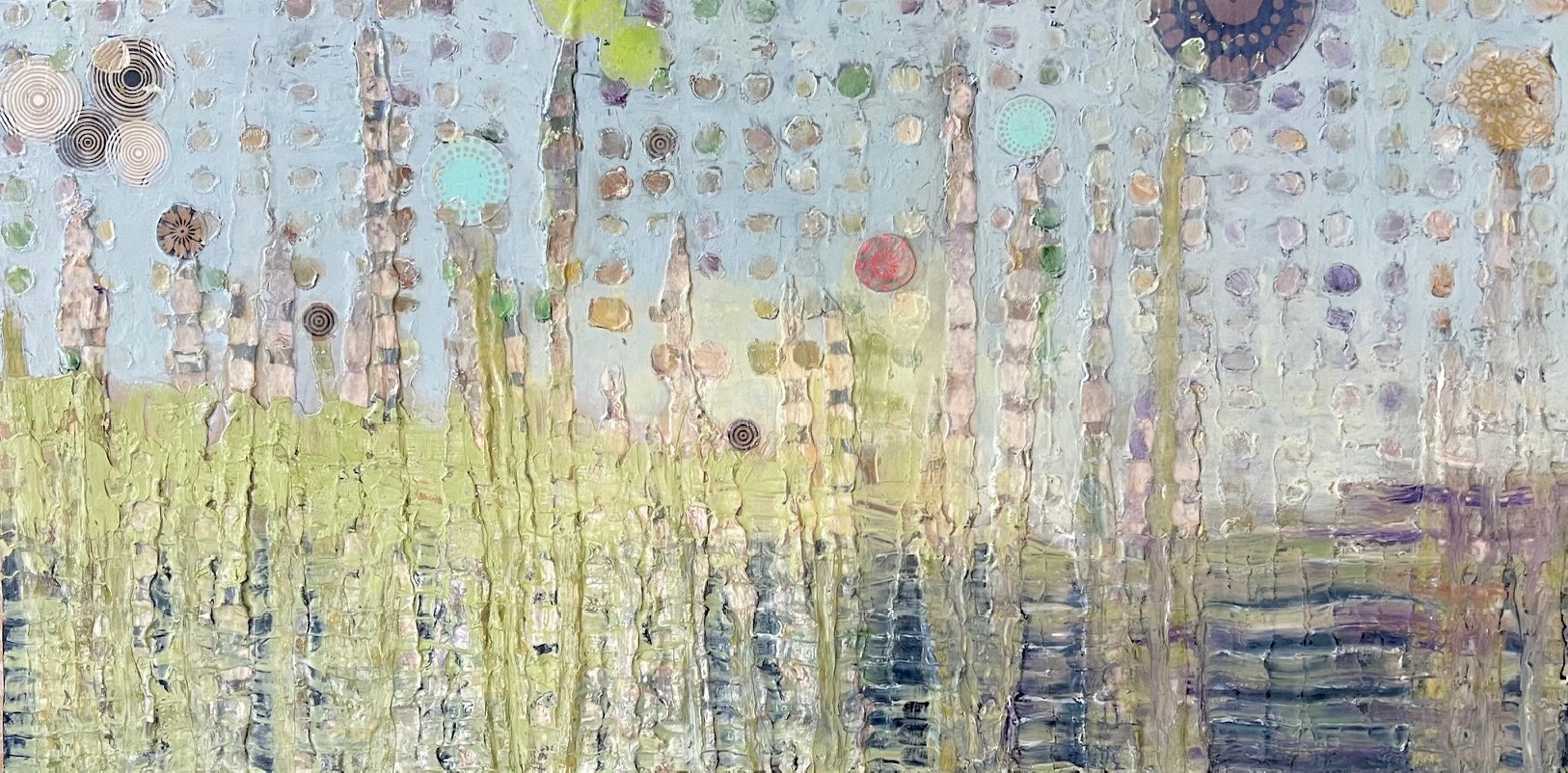 "Music of the Spheres" - Wood Panel - 15 x 31