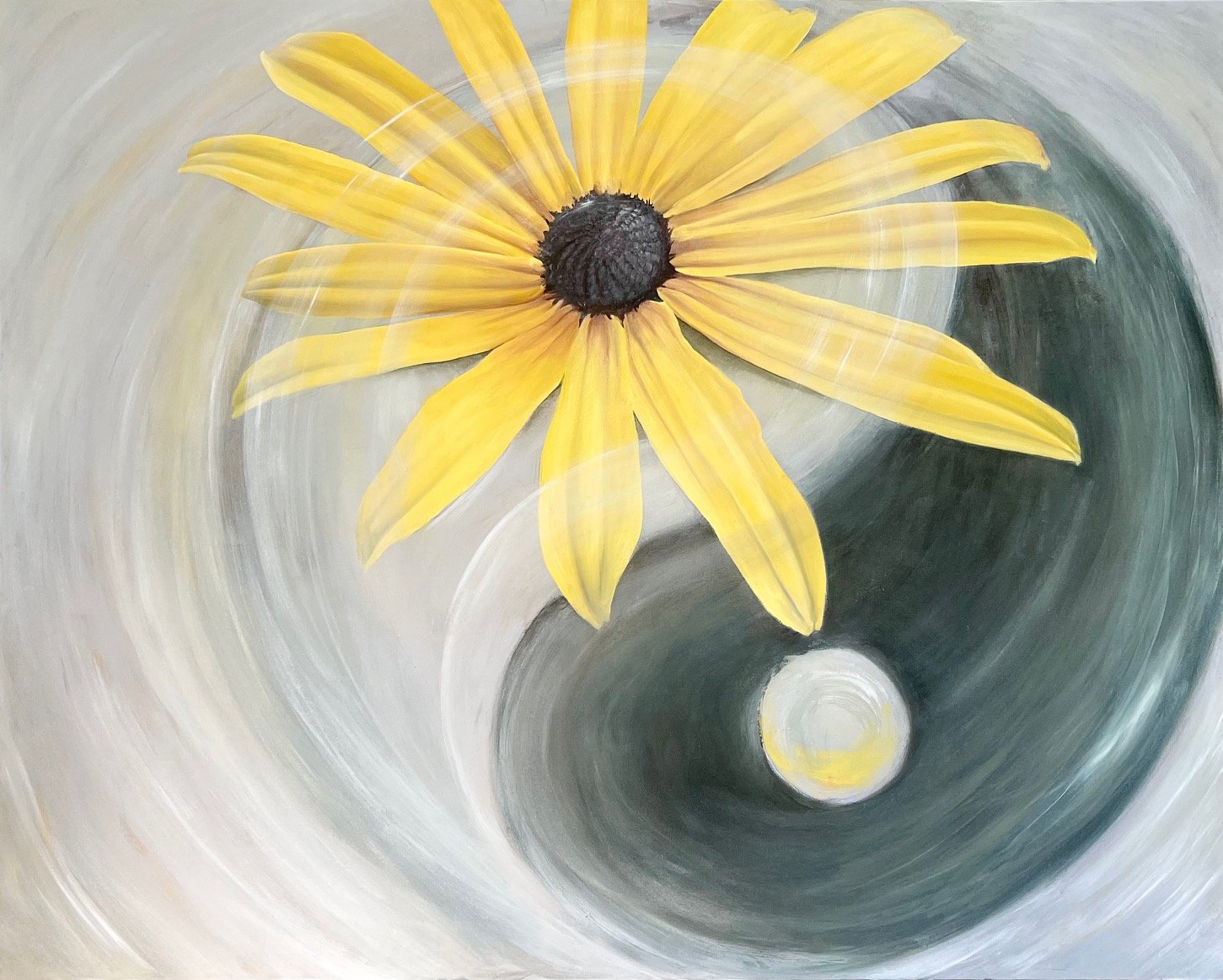 "Yin Energy" - Oil/Cold Wax on Canvas - 48 x 60