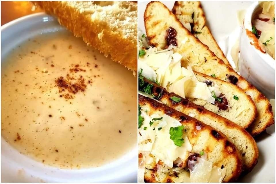 Nothing beats a delicious bowl of homemade she crab soup on a rainy day in #beaufortsc. Pair it with our rosemary olive focaccia for a hearty lunch.