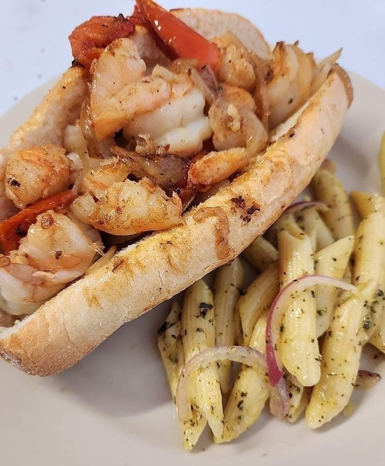 A local favorite, our Shrimp Philly is a cheesesteak, with fresh wild-caught shrimp instead of the steak. 🦐😋 #beaufortsc