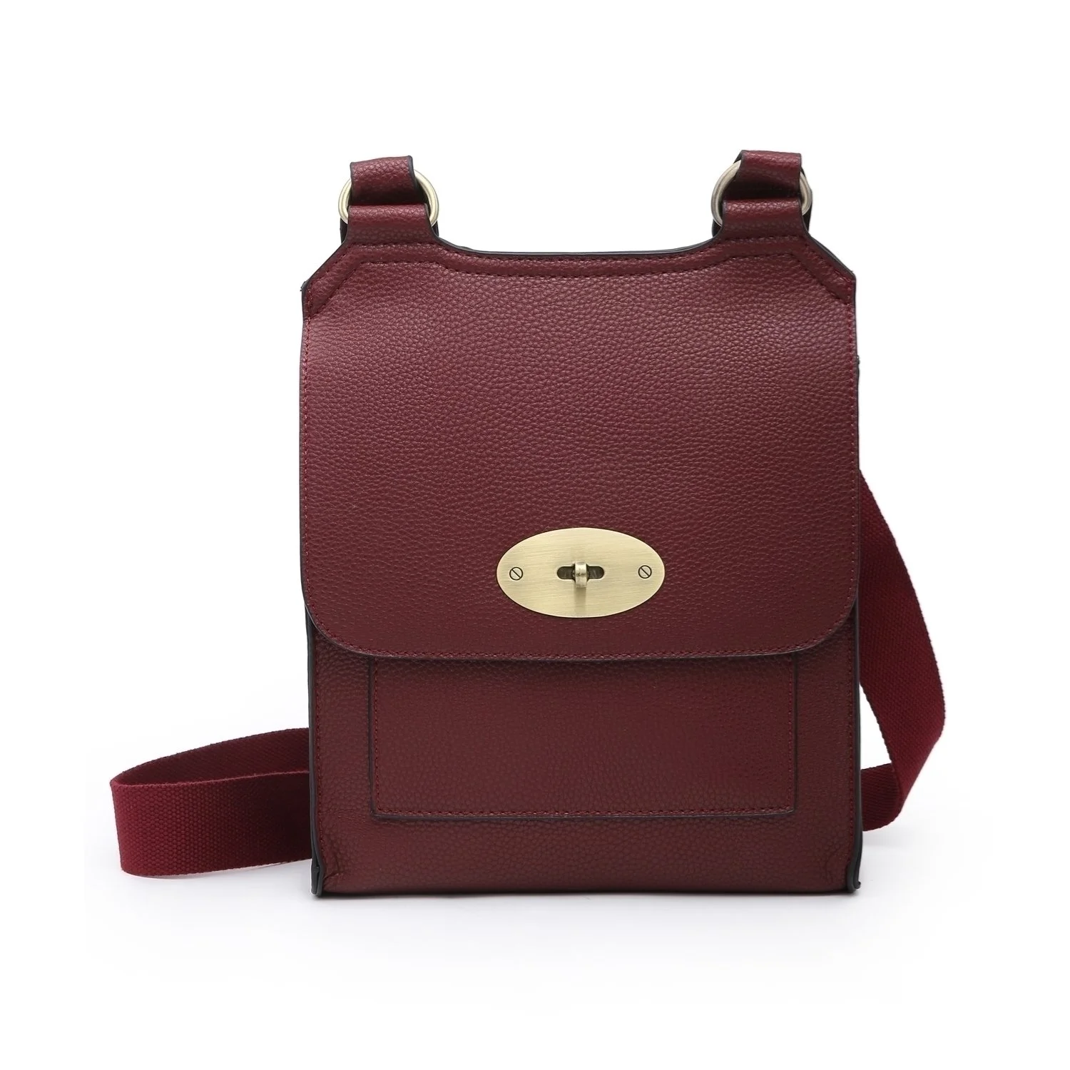 Designer Inspired Crossbody Bag - Wine