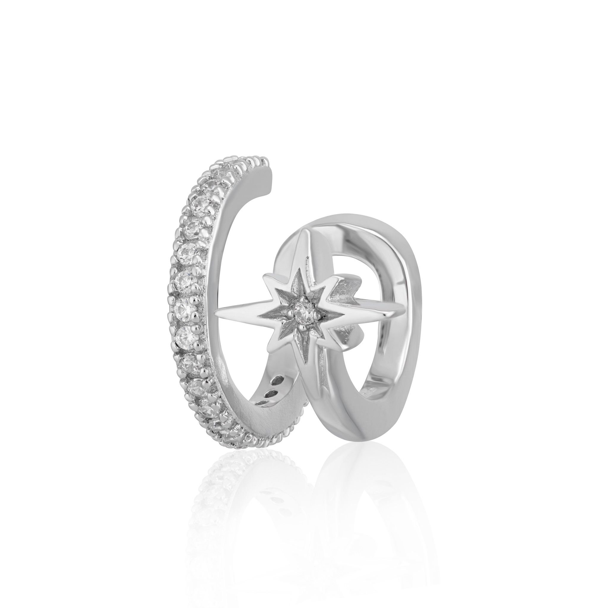 Star Double Band Small Ear Cuff - Sterling Silver.jpeg