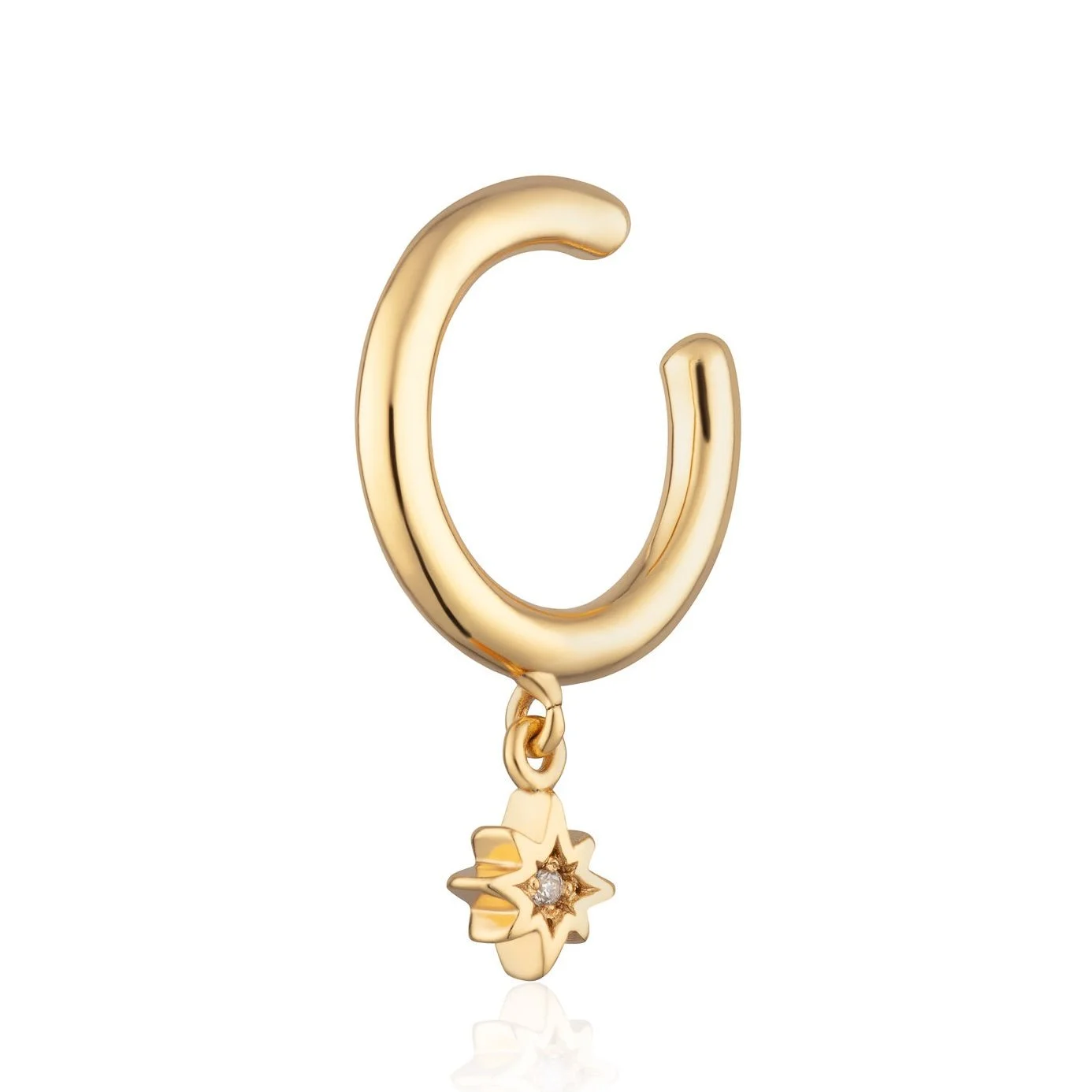 Scream Pretty Star Drop Ear Cuff - Gold Plated