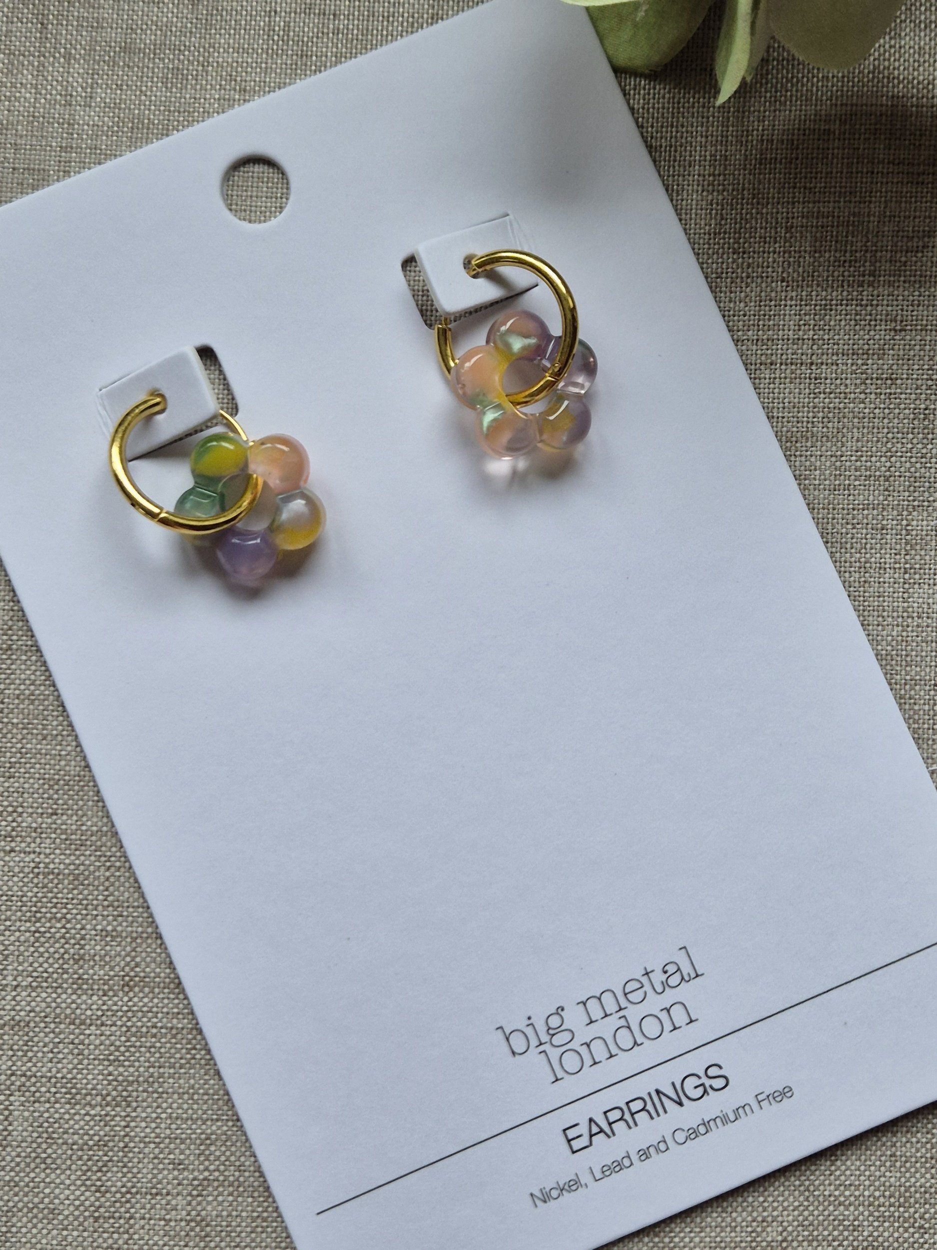 Resin Flower Hoops - Pastels