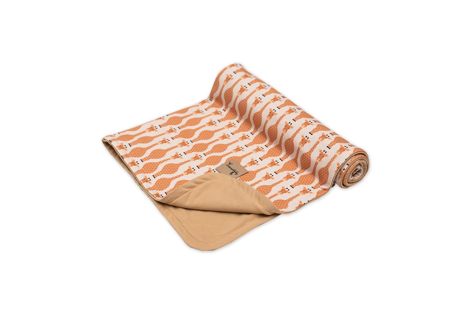 Two Sided Baby Blanket in Giraffe Print