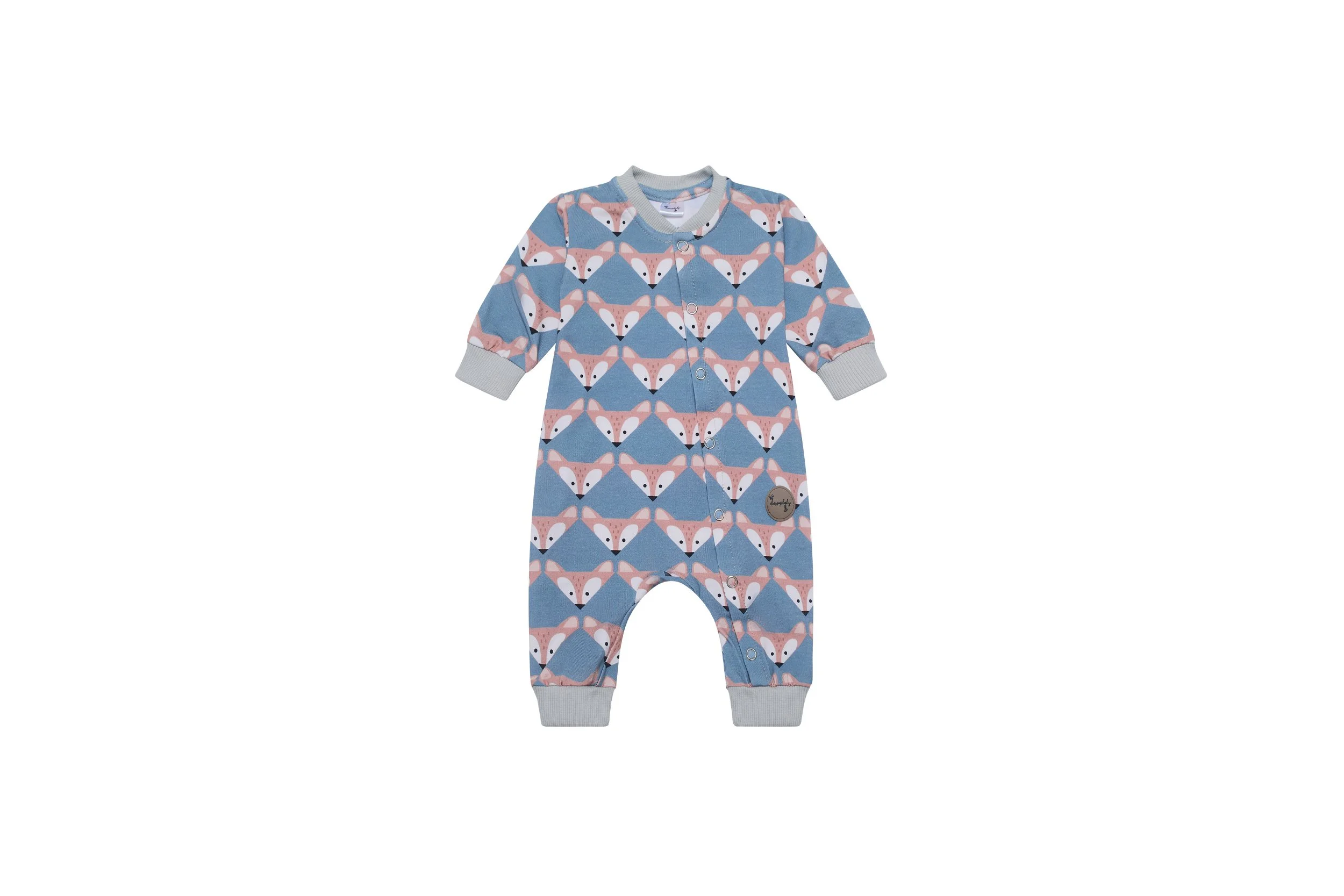 Baby and Toddler Fox Sleepsuit with Front Popper Fastening