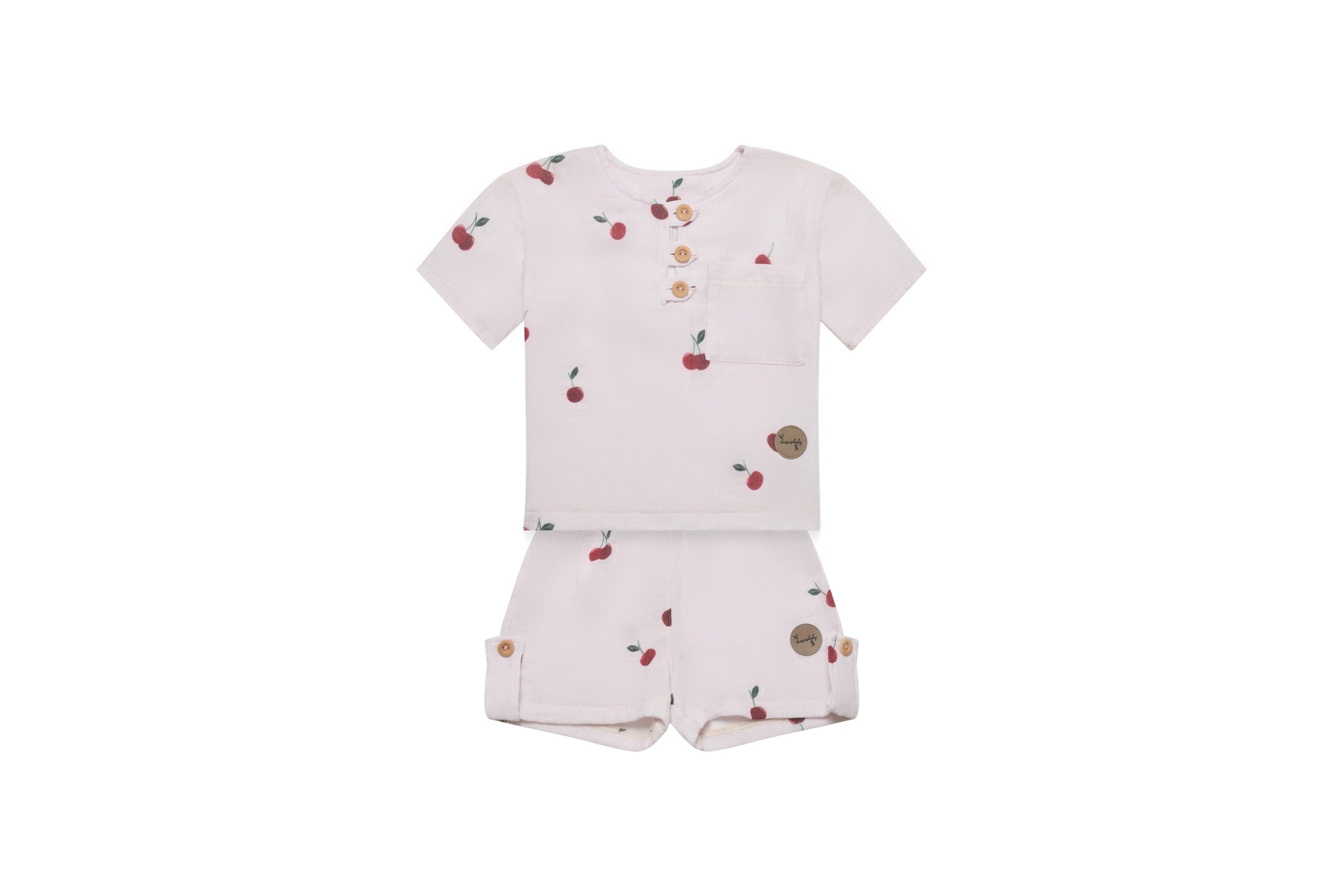 Baby and Toddler Cherry Summer Set in 100% Cotton