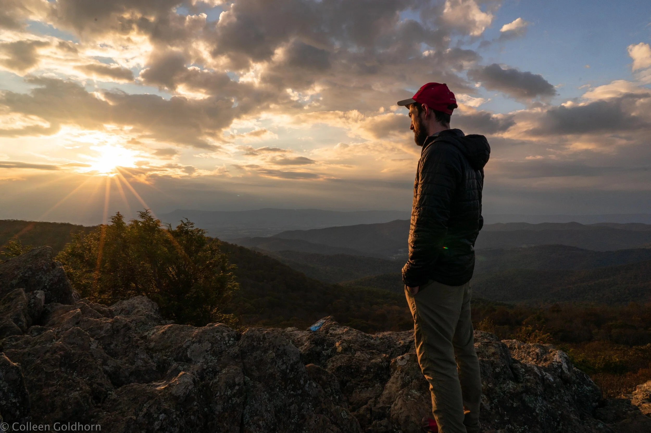 Hike to bearfence mountain, Shenandoah National Park, Virginia 