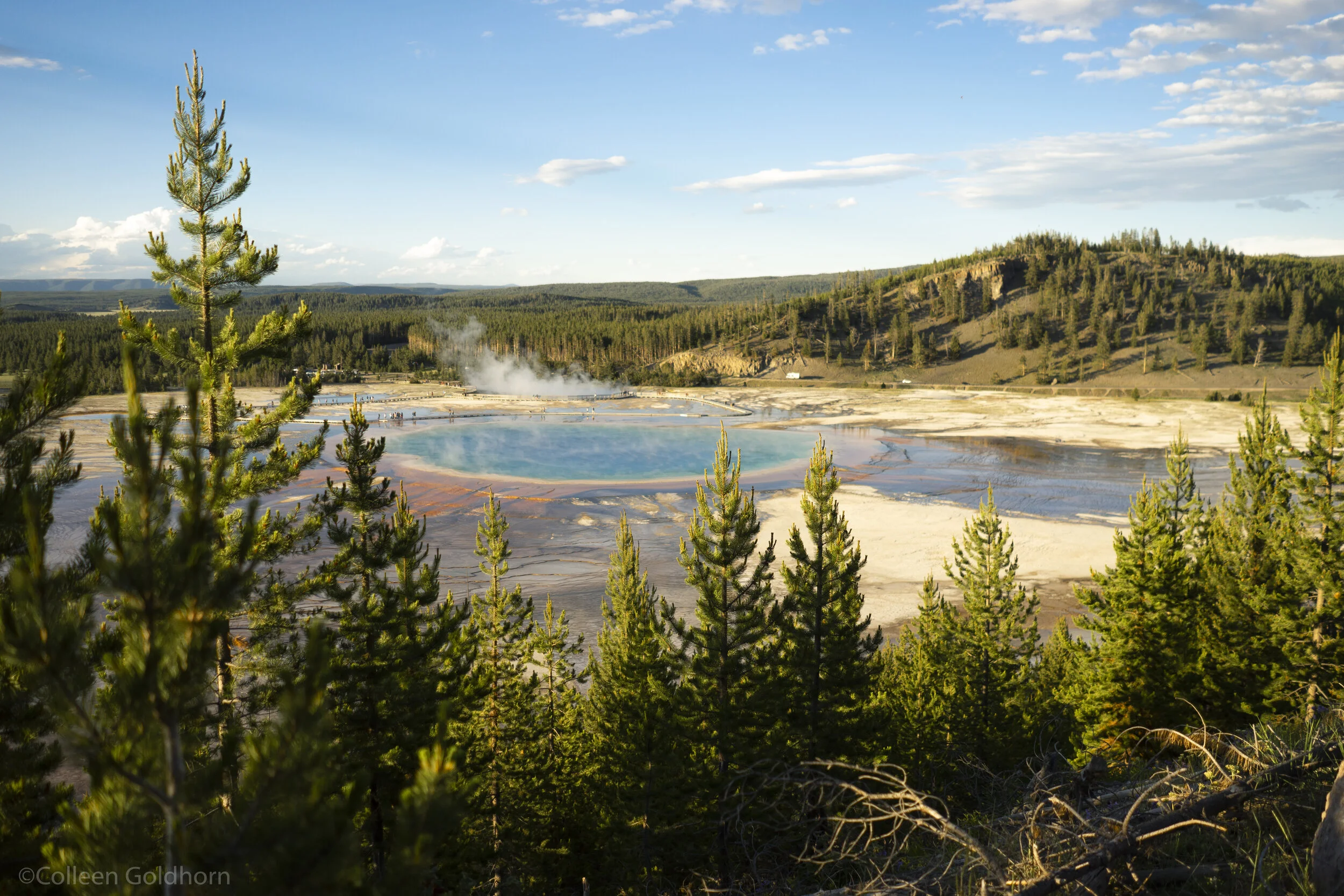 Grand Prismatic Springs Overlook via Fairy Falls Trail, Yellowstone National Park, Wyoming
