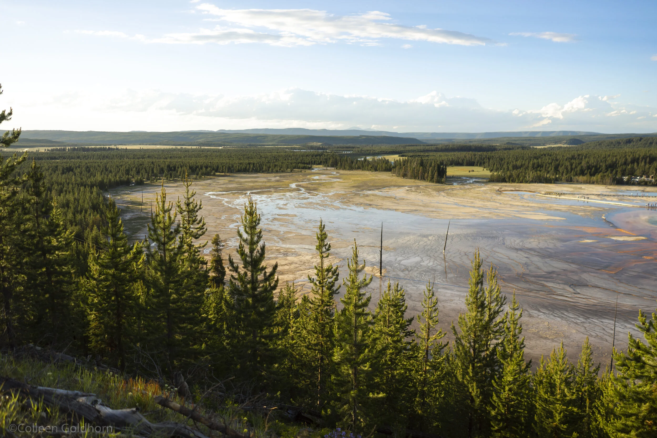 Grand Prismatic Springs Overlook via Fairy Falls Trail, Yellowstone National Park, Wyoming