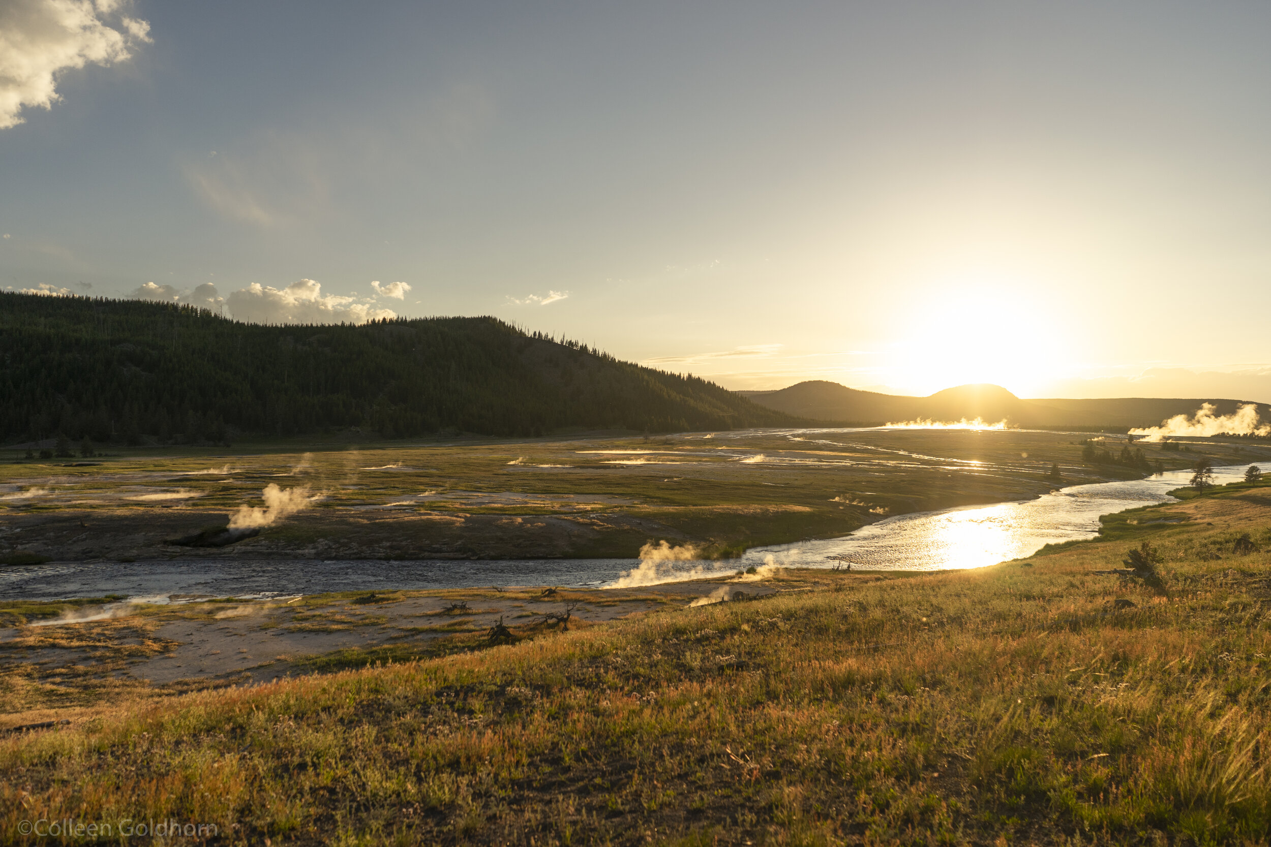 Grand Prismatic Springs Overlook via Fairy Falls Trail, Yellowstone National Park, Wyoming