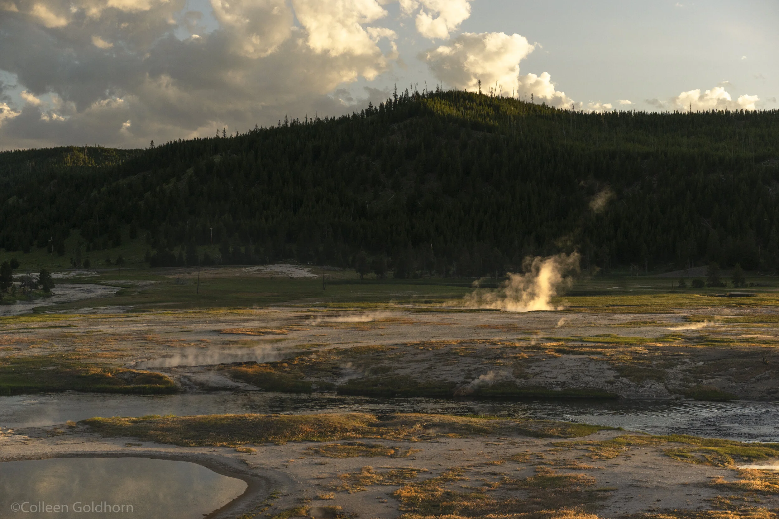 Grand Prismatic Springs Overlook via Fairy Falls Trail, Yellowstone National Park, Wyoming