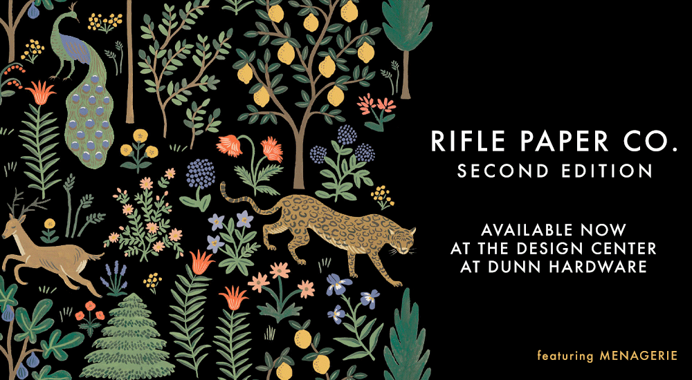 Ad for York's Rifle Paper Co. Collection 2nd Edition for Dunn Hardware's Design Center