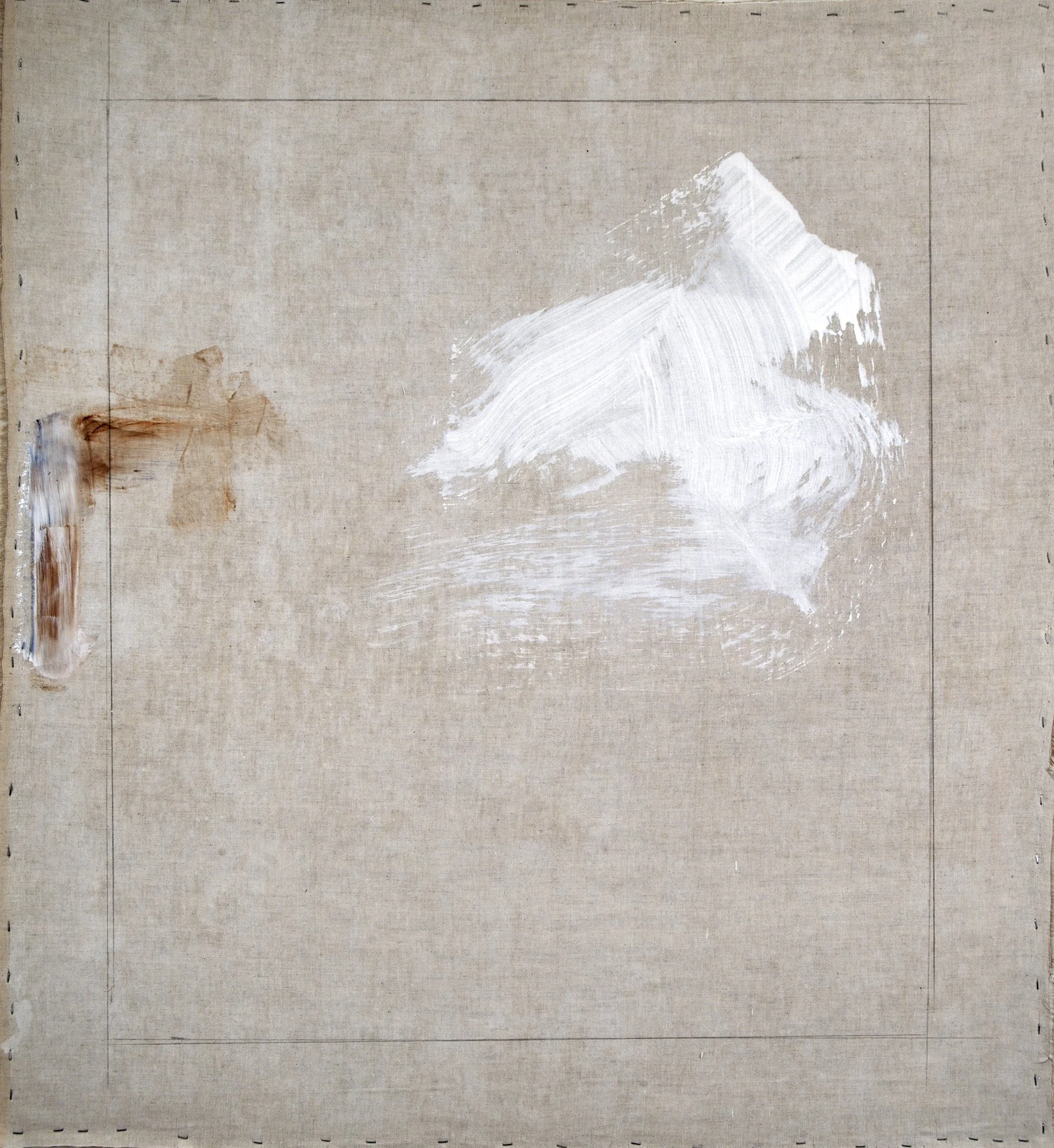 White, 2021, acrylic on linen, 49x45 in. 
