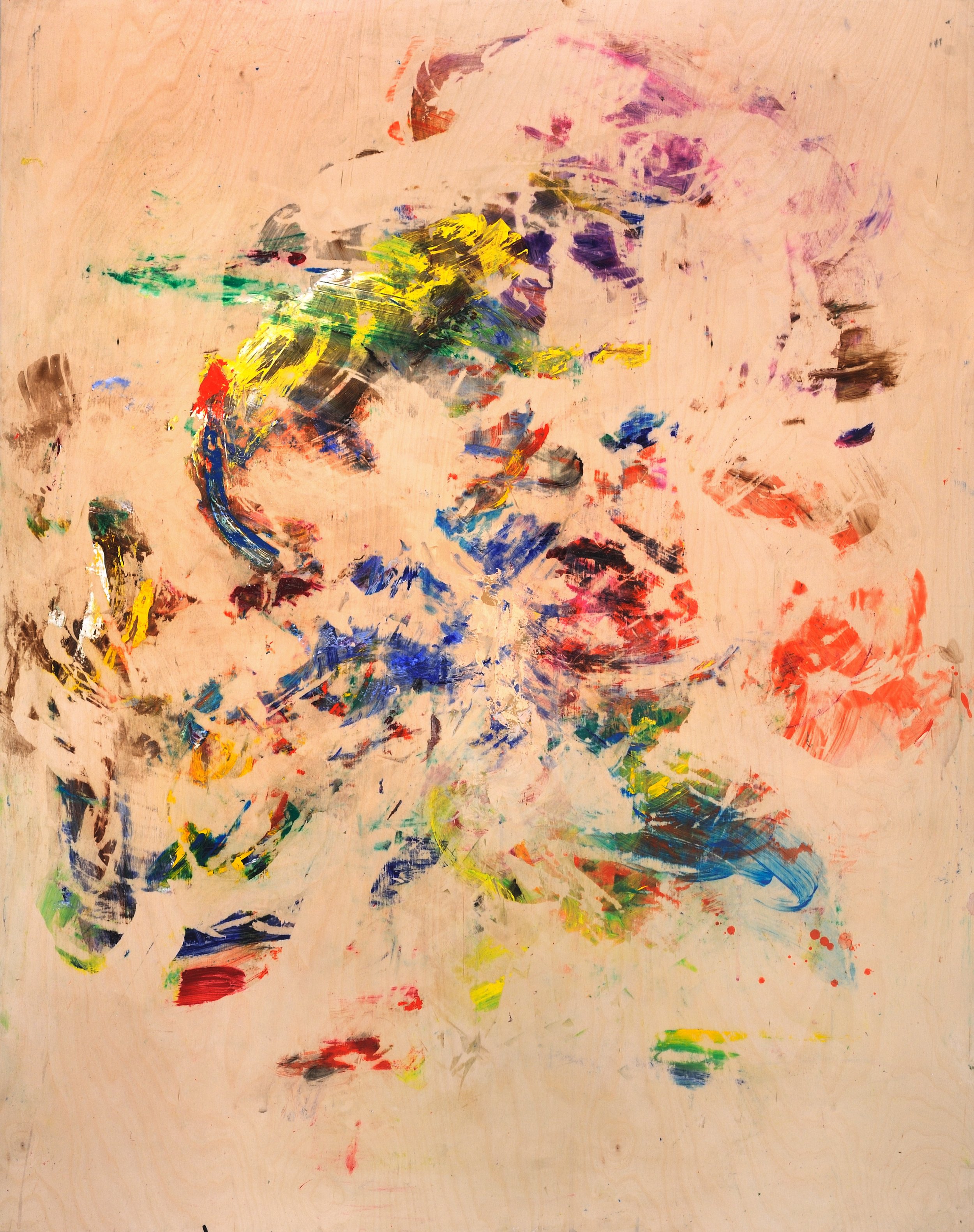 Opened, Unfolded, 2014015, acrylic on board, 48x38 in.
