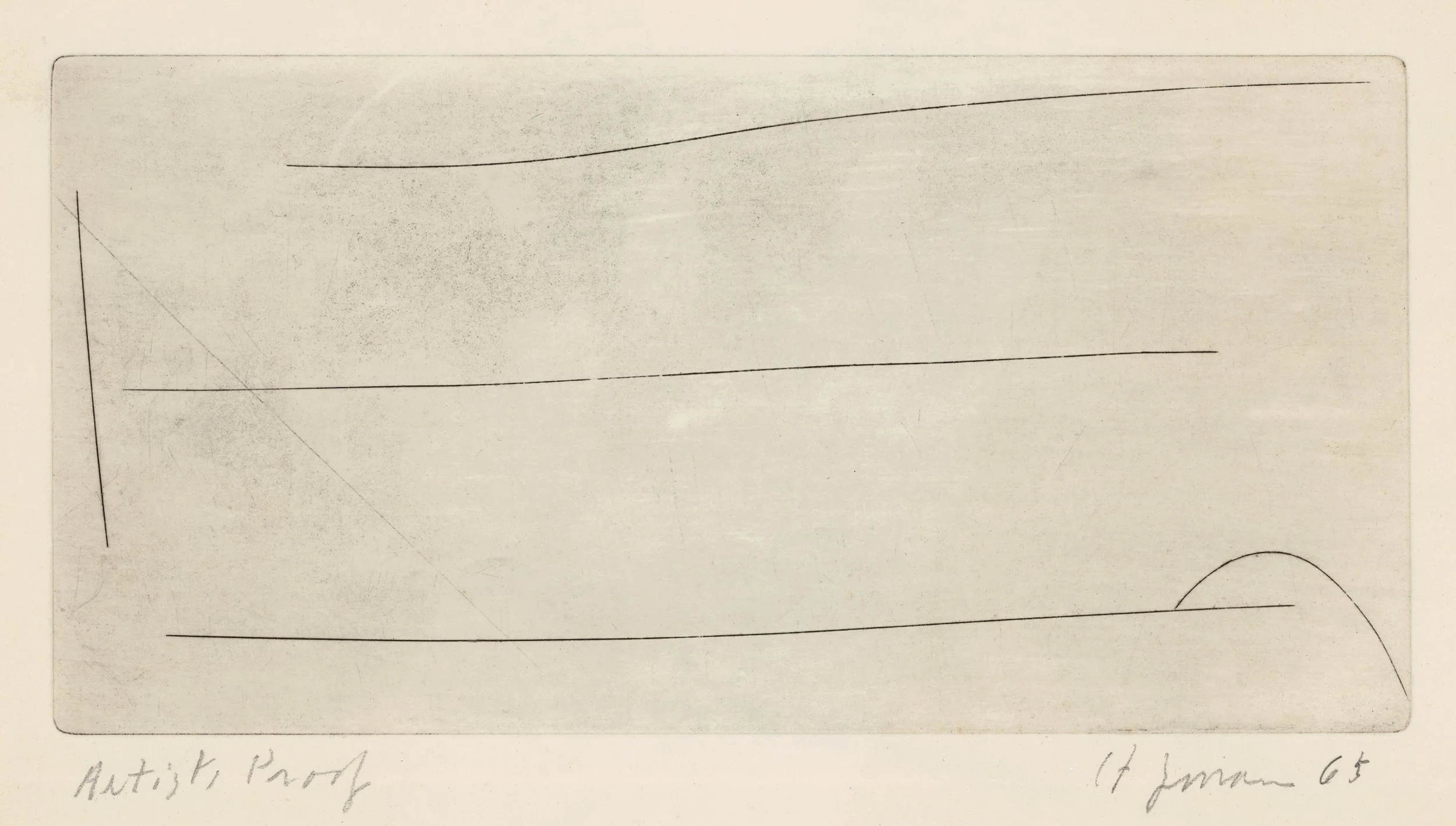 Engraving, Artist's Proof, 1965, 4 x 8 in. 