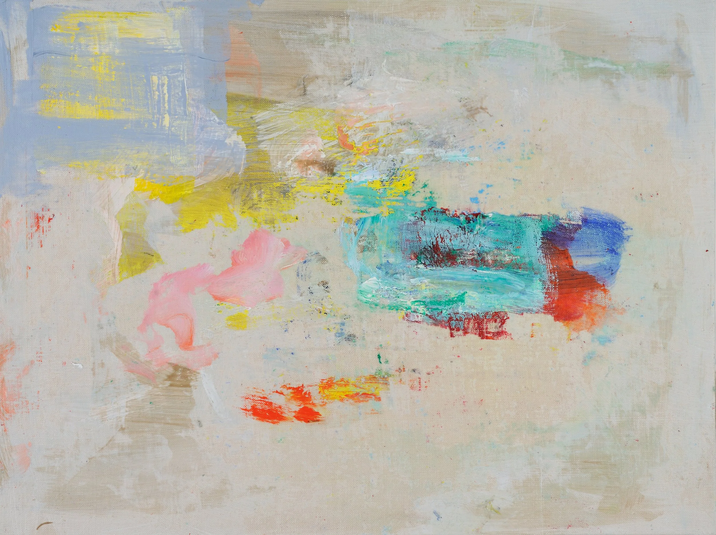 Blue Bar, Pink, 2020, acrylic on linen, mounted, 18x24 in. David Richard Gallery, New York 