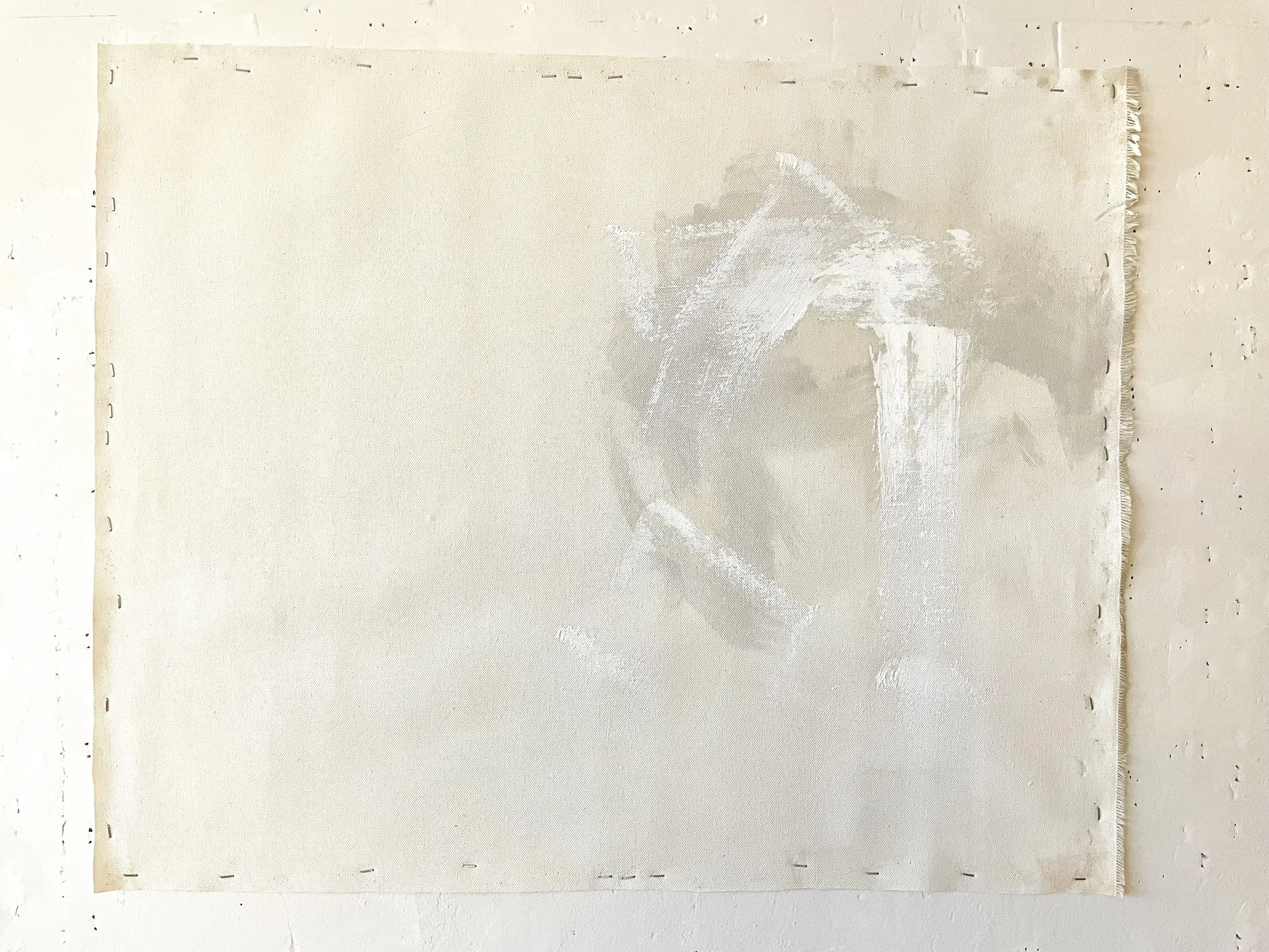 Arc, 2023, acrylic on linen, 20x32 in. 
