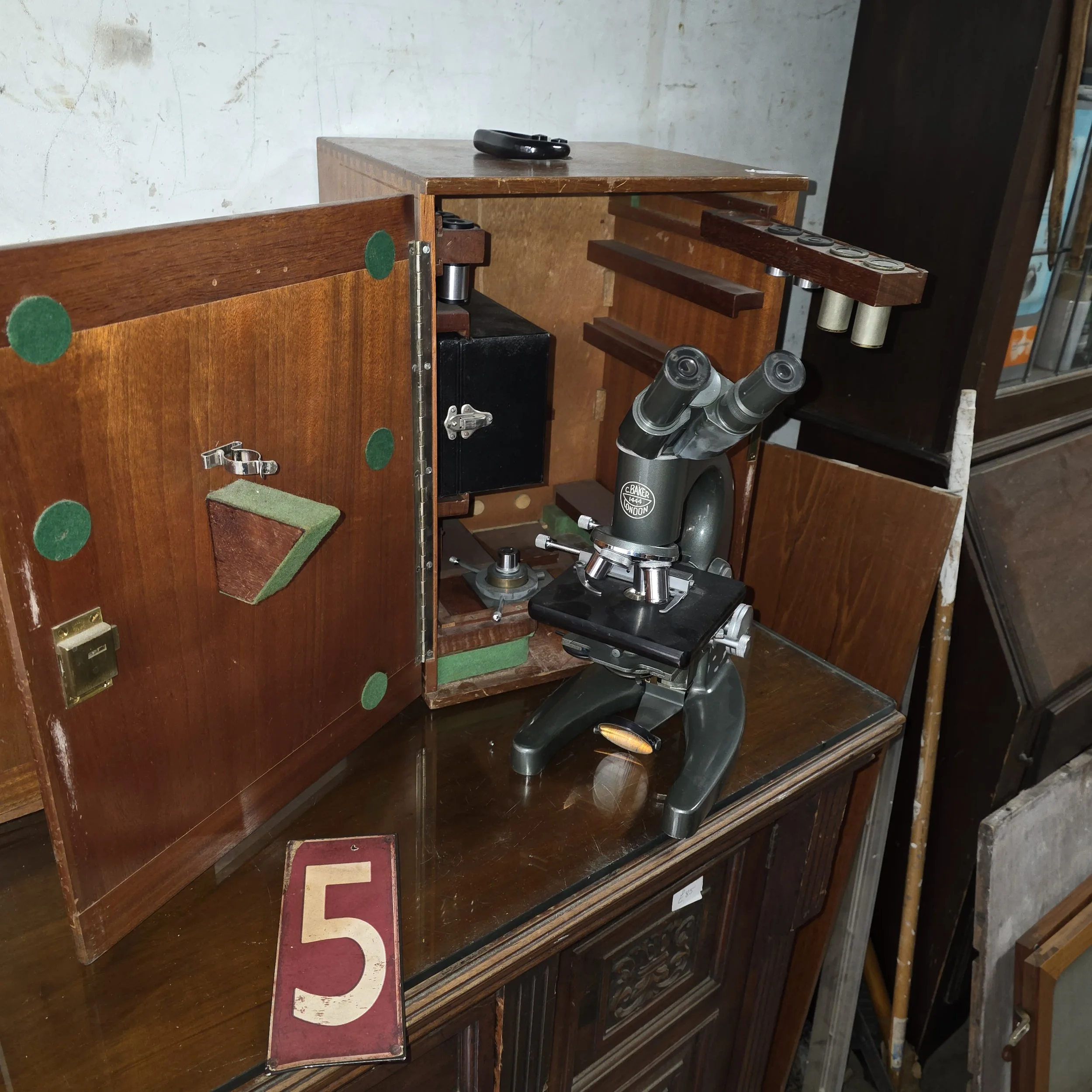 £125 - c baker 1444  microscope