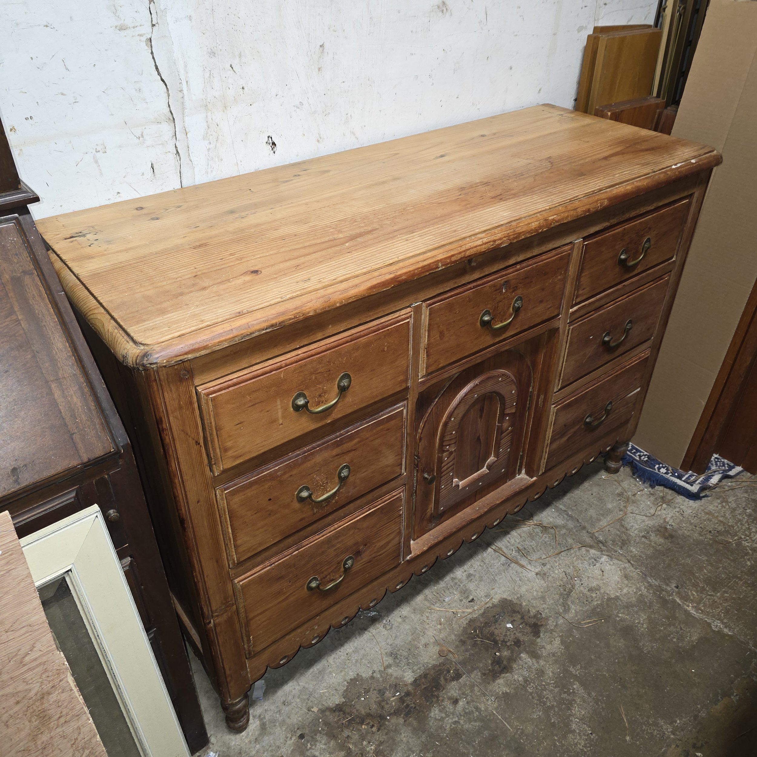 £110 - pine sideboard  - 127cm wide 49cm deep 91cm high