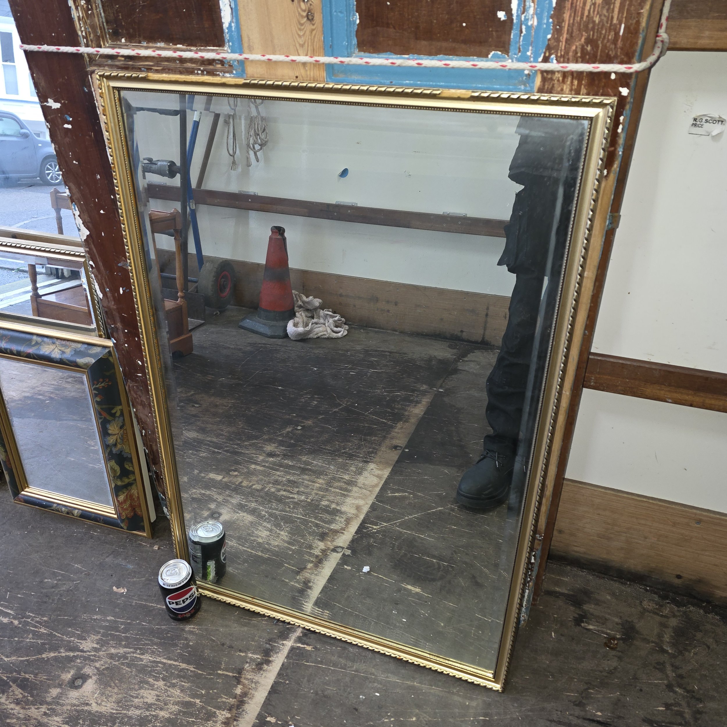 £20 - gilt mirror slight fault -  65cm by 92cm