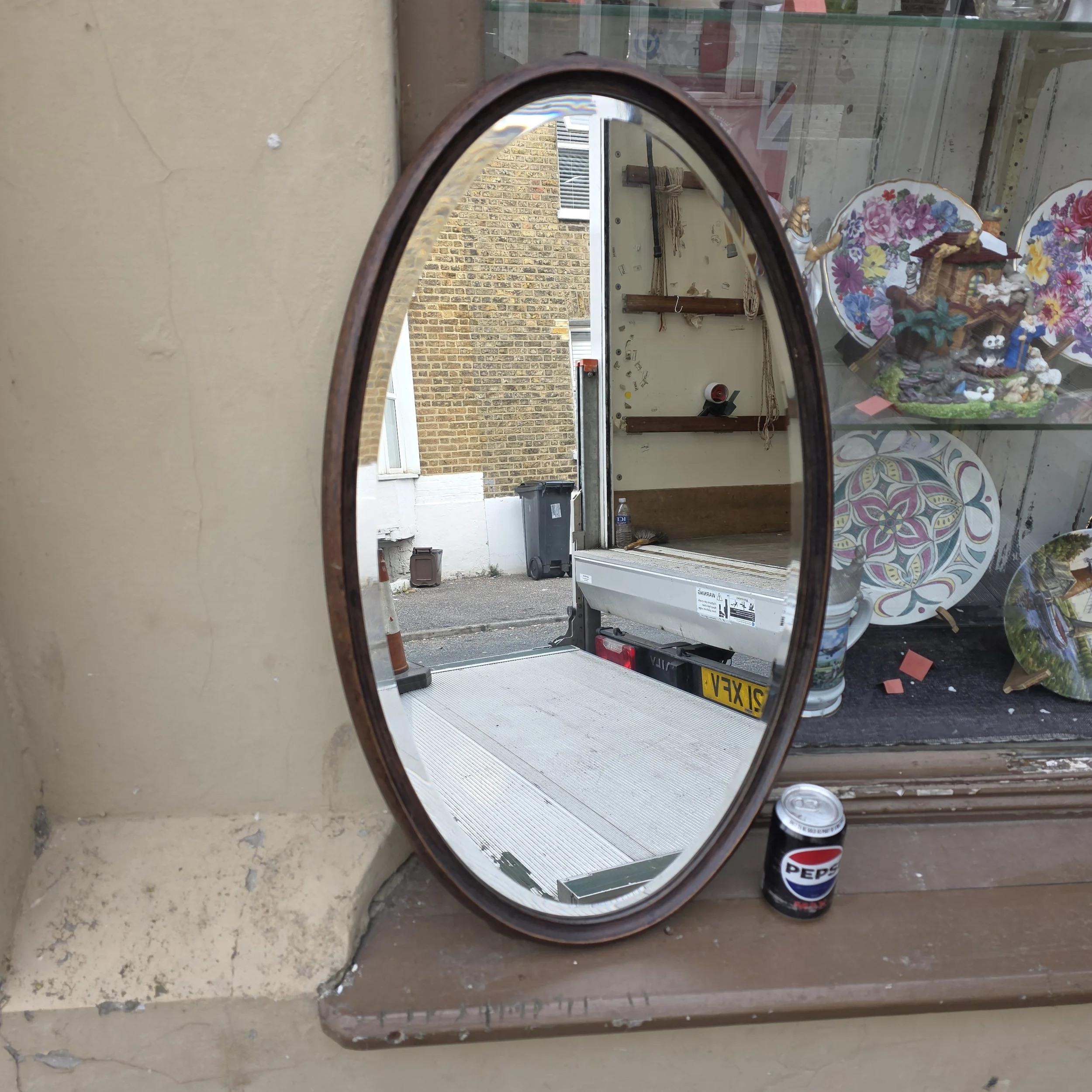 £45 - oval mirror - 43cm by 73cm