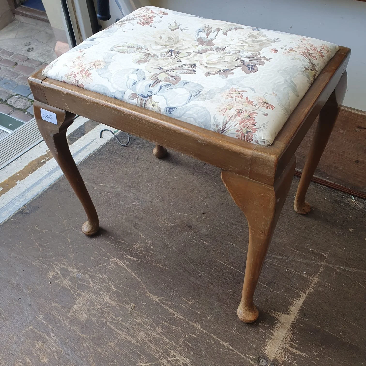 £25 - stool  - 48cm wide 38cm deep 45cm high
