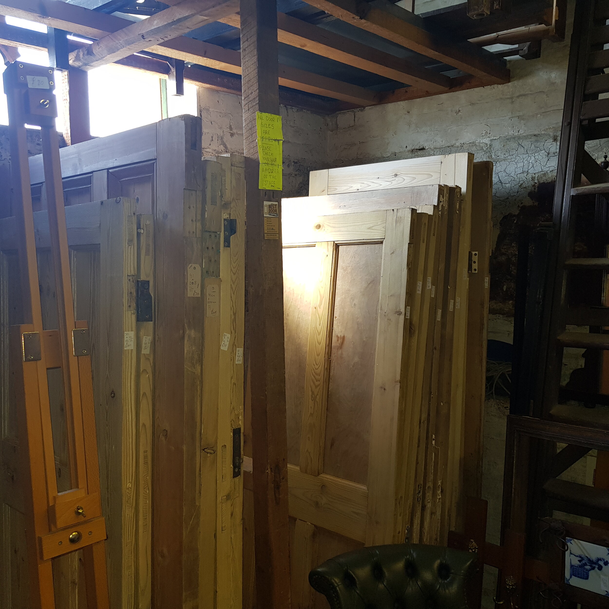 our rack of stripped doors