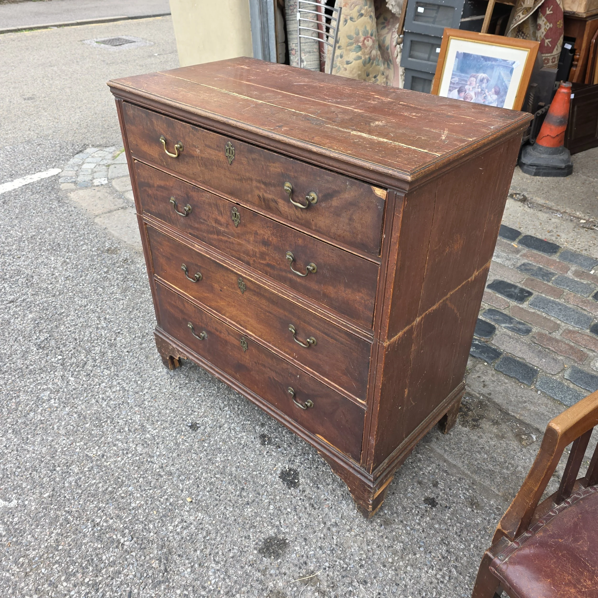 £85 - garrett chest of drawers - 100cm wide 51cm deep 105cm high  - needs work a project