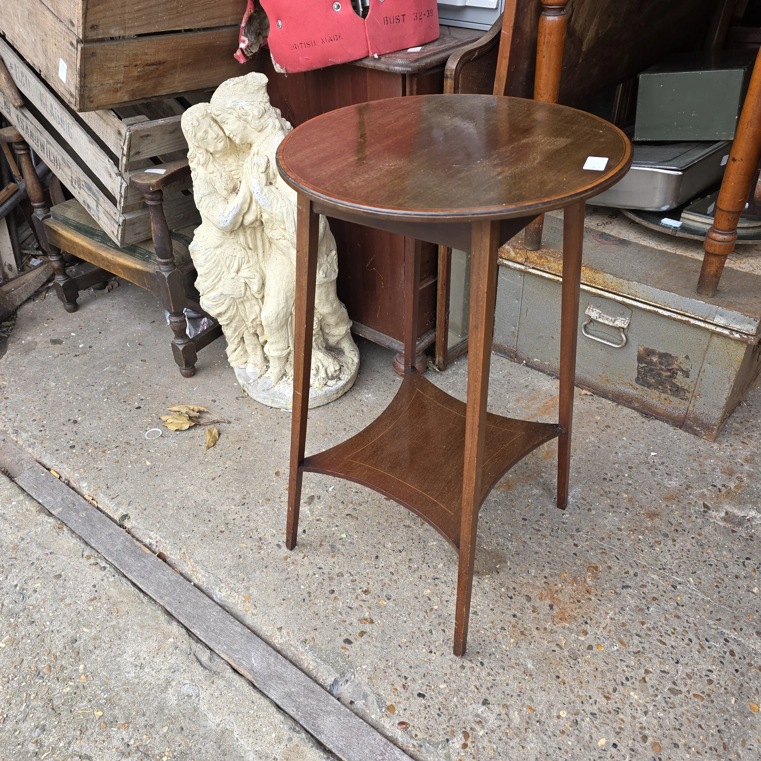 £65 - round occasional table - 43cm across 70cm high