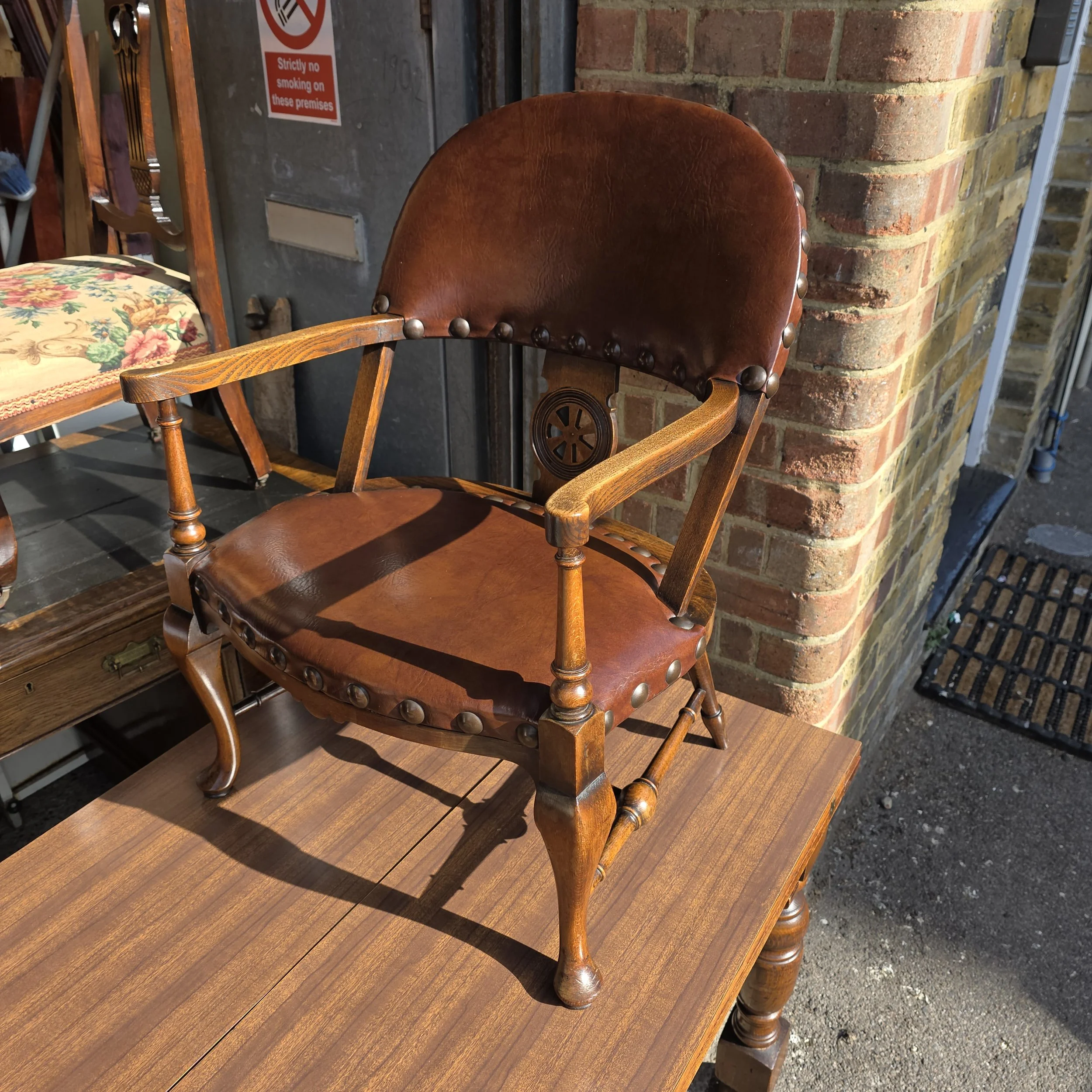 £75 - leather back  and seat chair