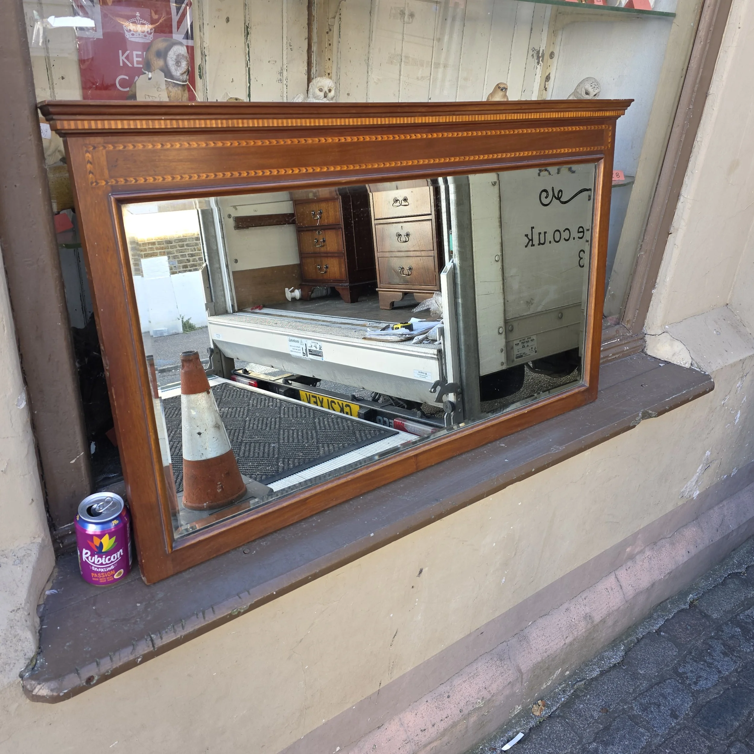 £45 - inlaid mirror - 104cm by 61cm