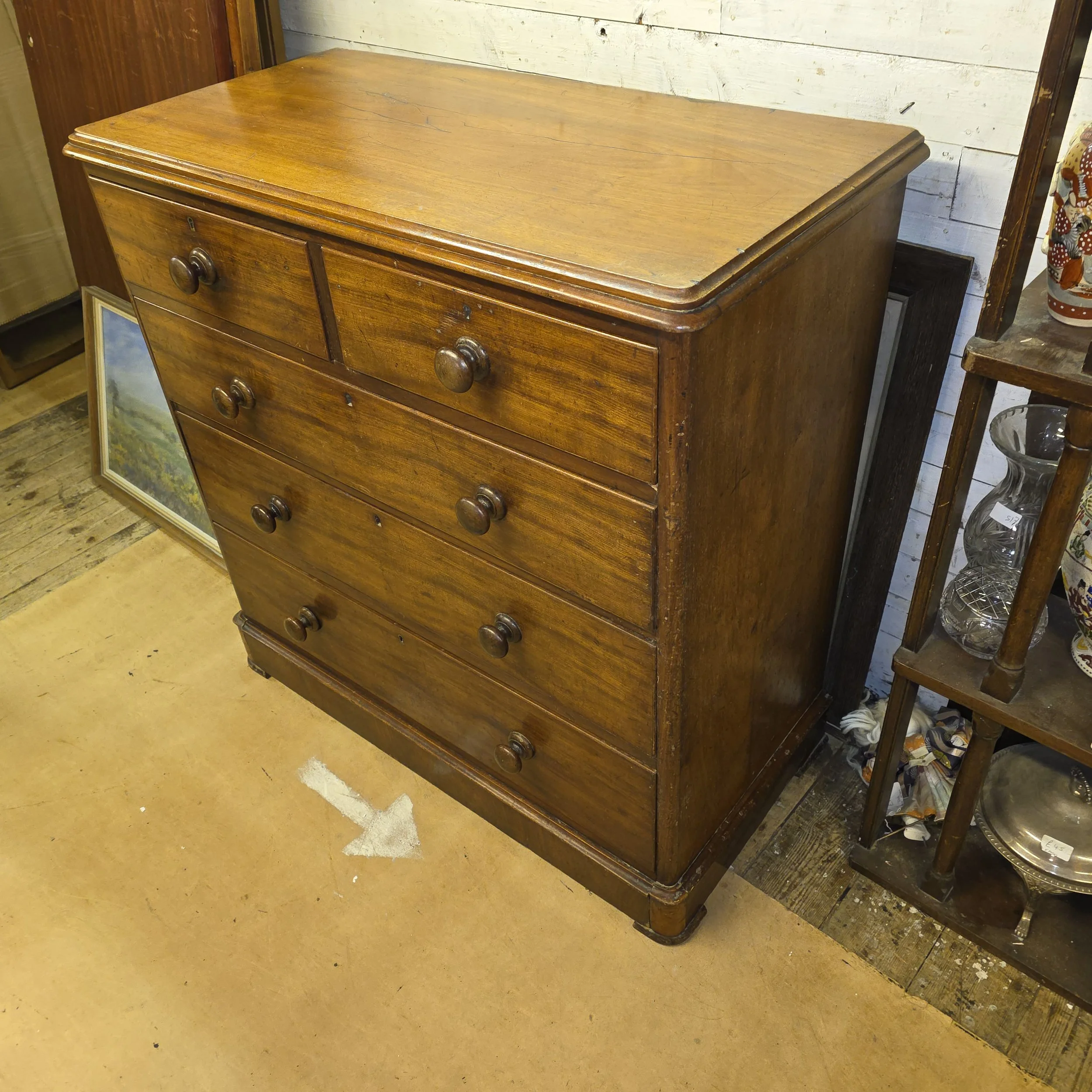 £280 - antique chest of drawers mahogany  - 105cm wide 52cm deep106cm high