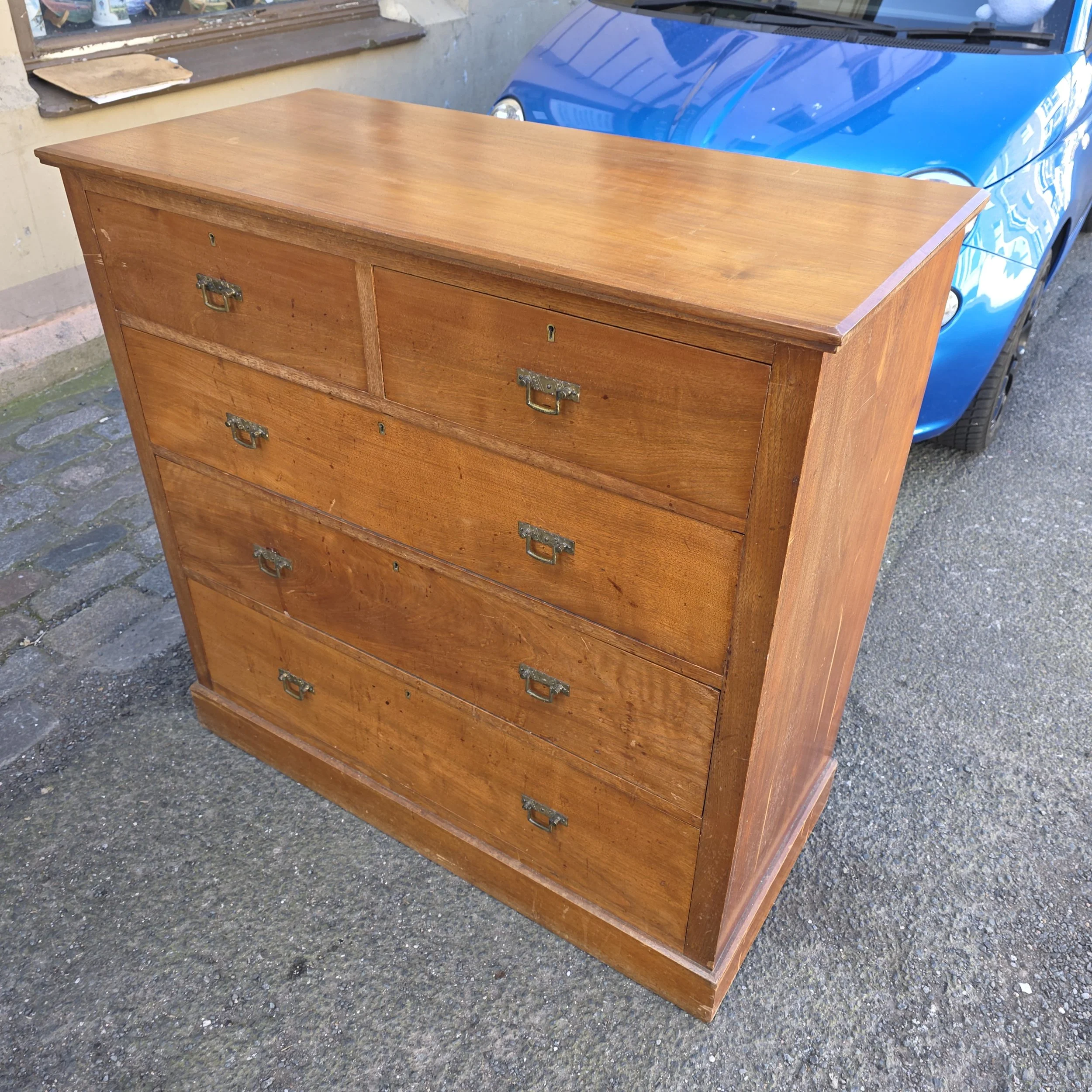 £245 - antique chest of drawers - 107cm wide 51cm deep 103cm high