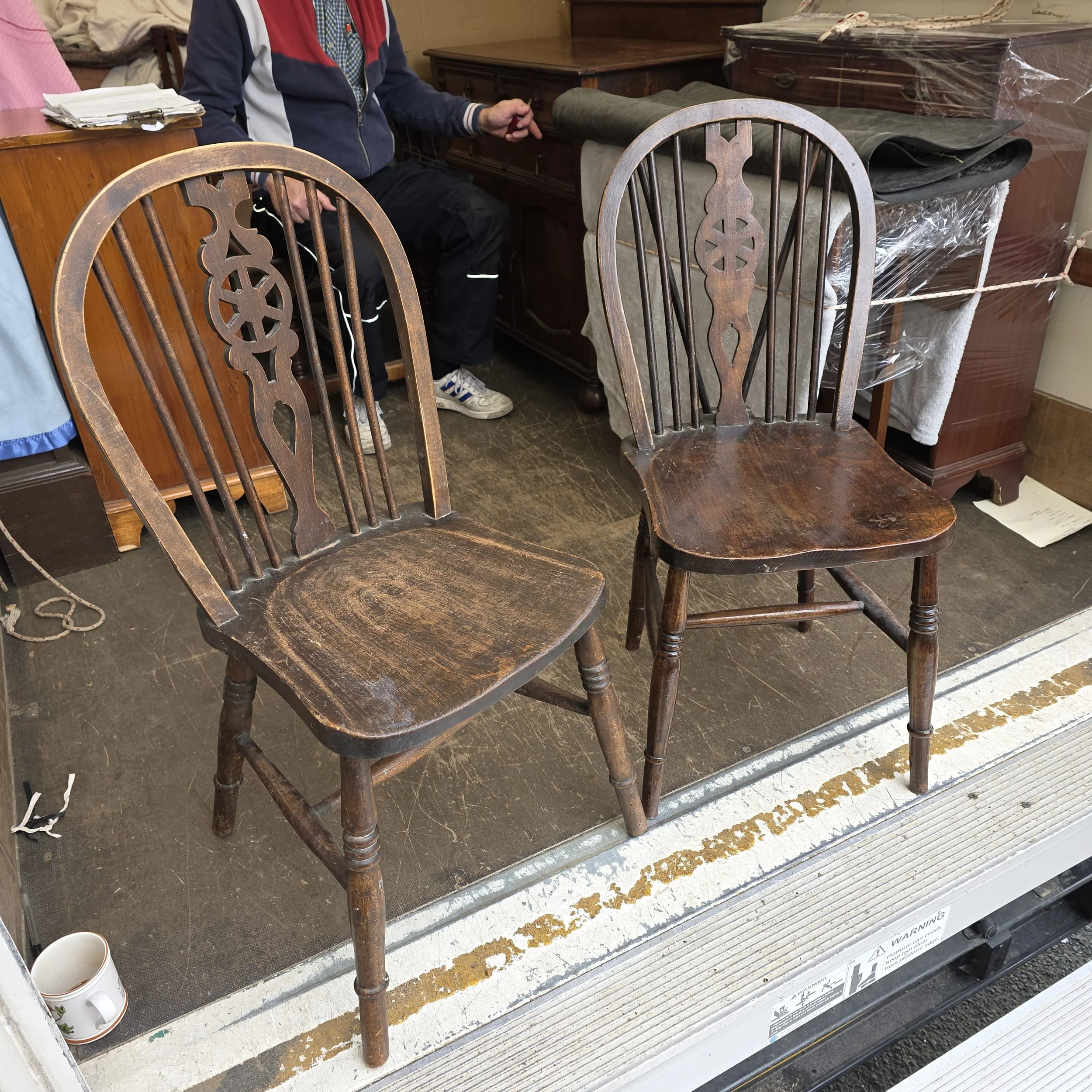 £30 each  - wheelback chairs