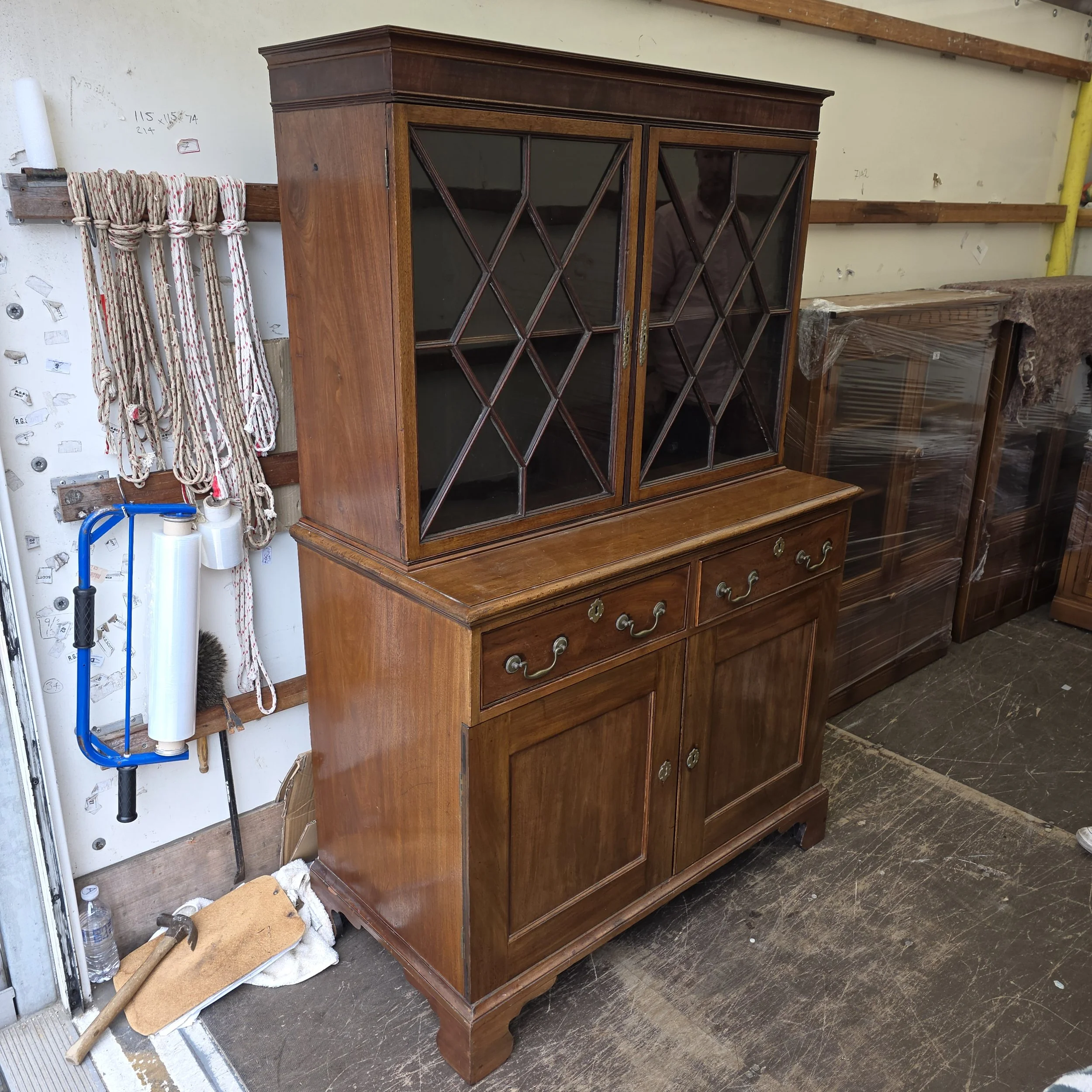 £165 - chiffonier bookcase 113cm wide 56cm deep 174cm high