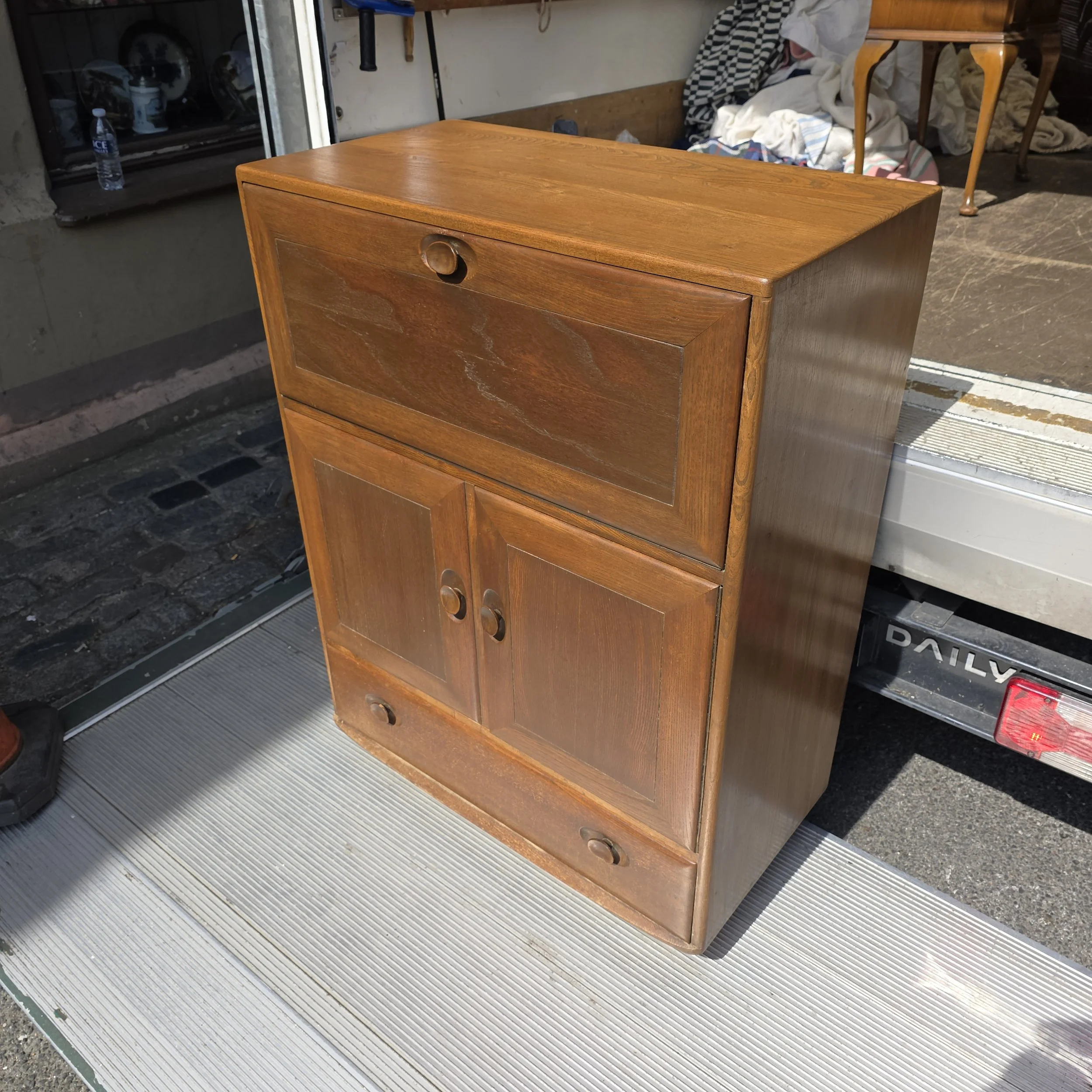 £145 -  ercol drop front cabinet - 83cm wide 44cm deep 110cm high