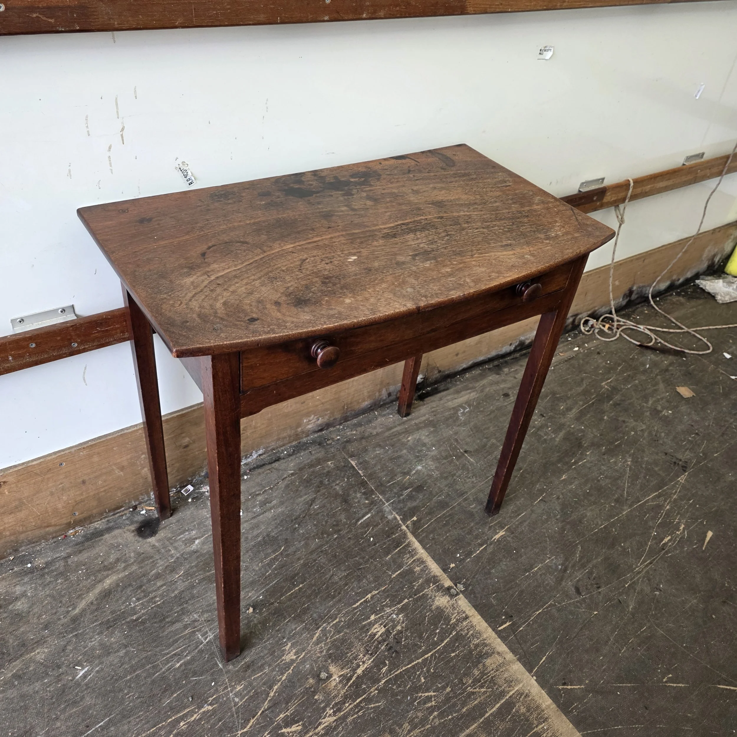 £75 - antique side table with drawer  - 77cm wide 44cm deep 73cm high