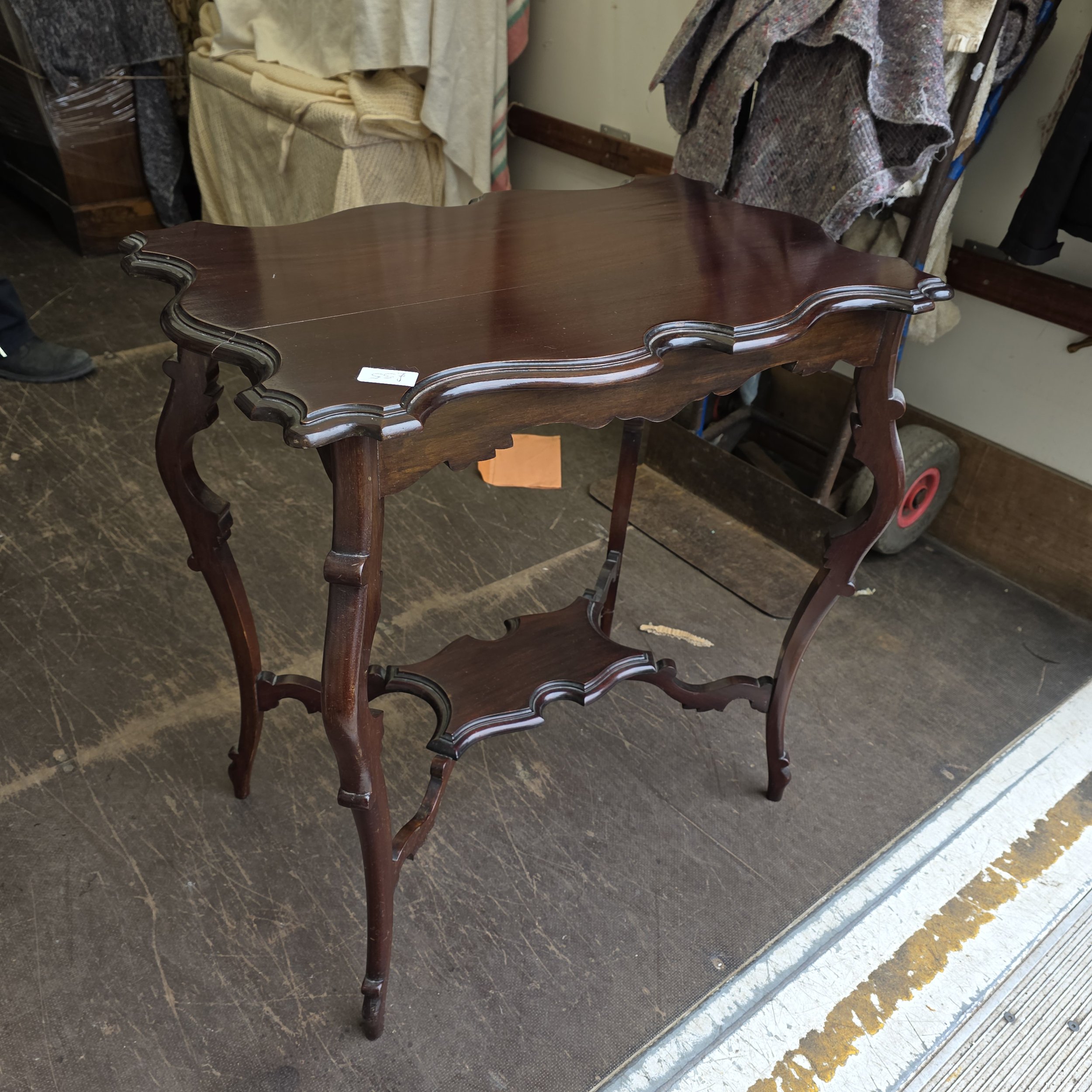£55 - mahogany antique occasional  table 68cm wide 43cm deep 73cm high